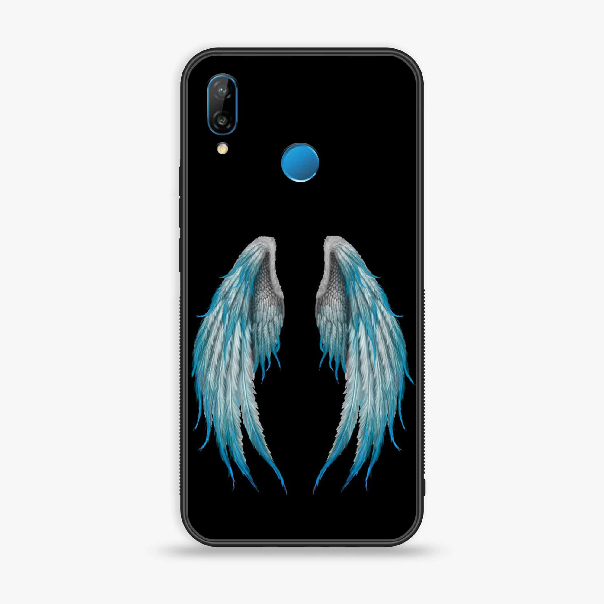 Huawei P20 lite - Angel Wings Series - Premium Printed Glass soft Bumper shock Proof Case