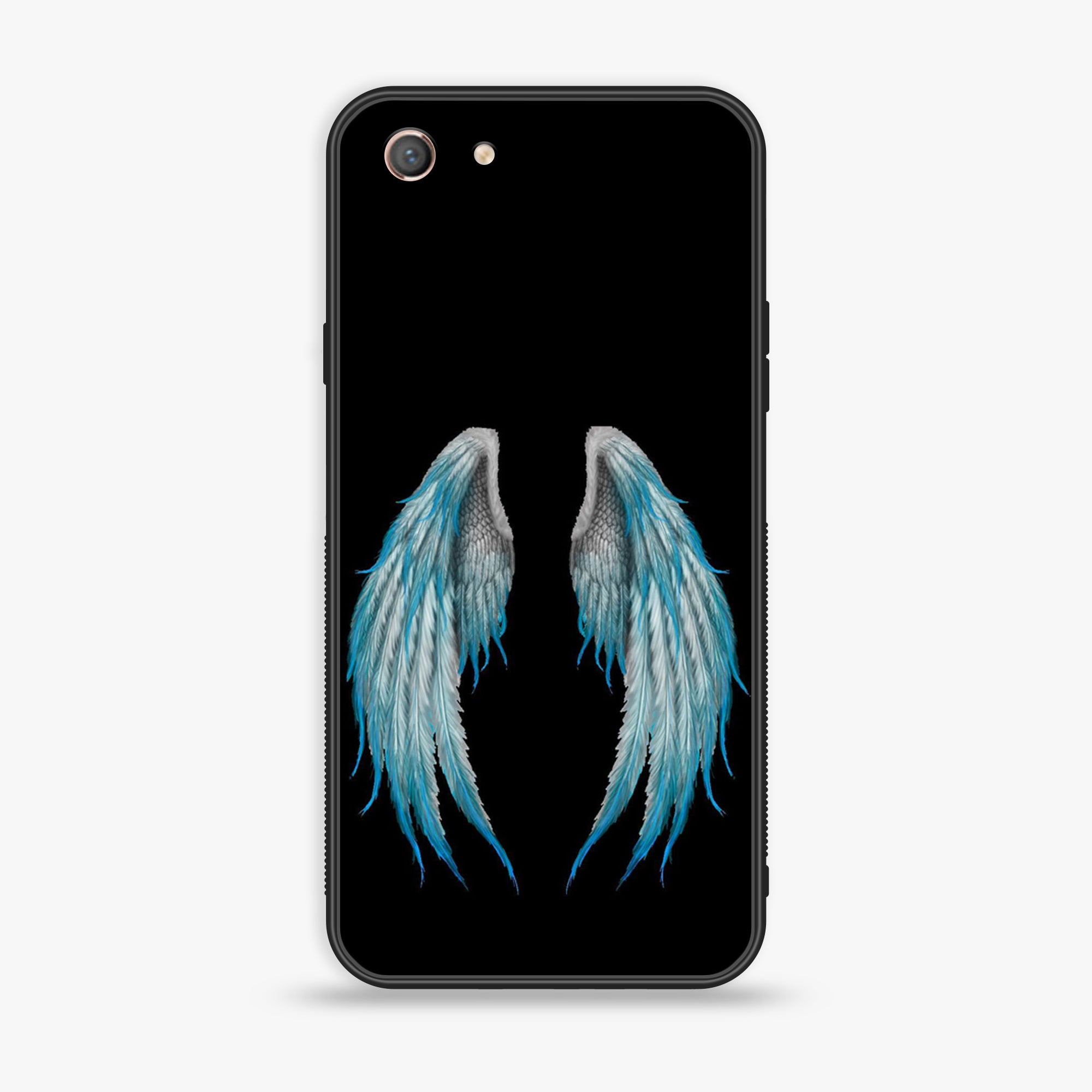 Oppo A71 (2017)  - Angel Wings Series - Premium Printed Glass soft Bumper shock Proof Case