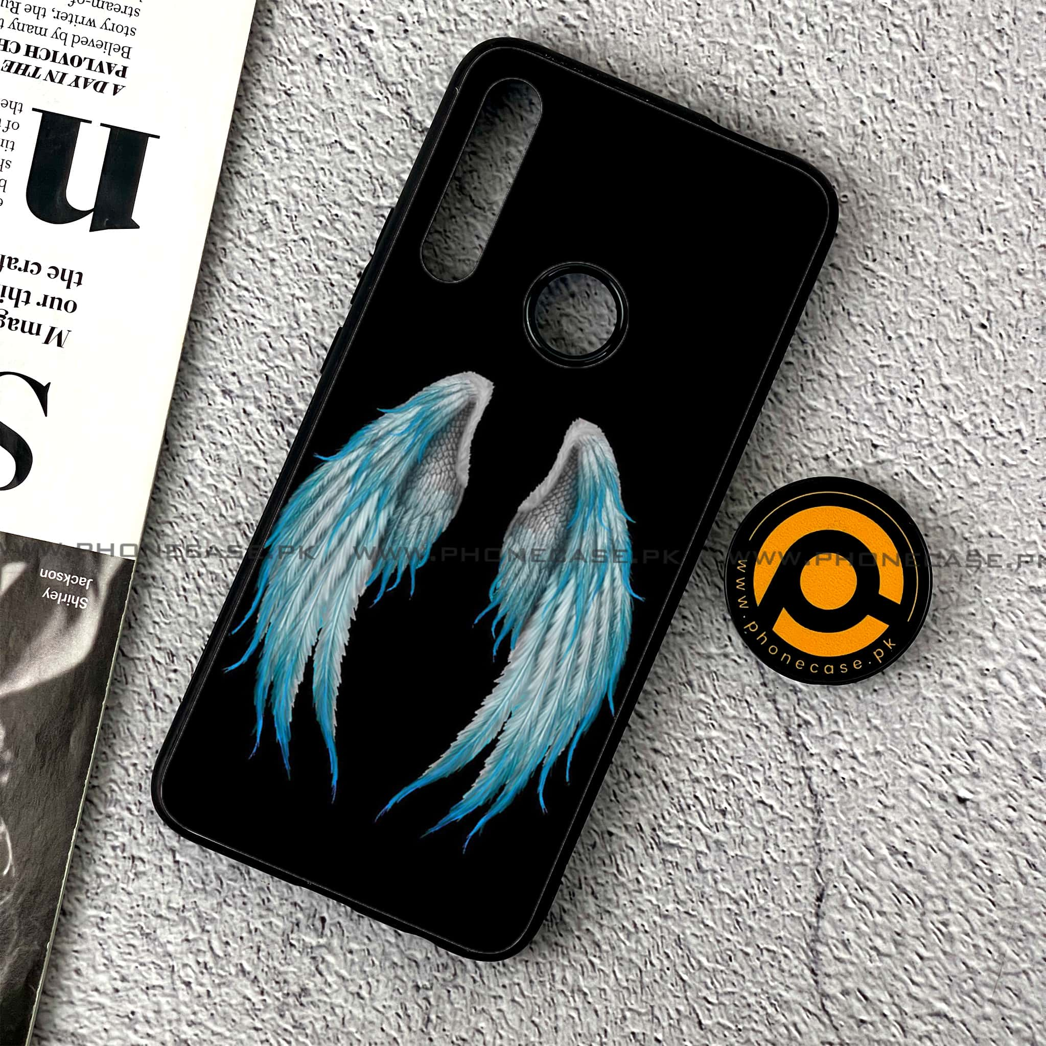 Huawei Y9 Prime (2019) - Angel Wings Series - Premium Printed Glass soft Bumper shock Proof Case