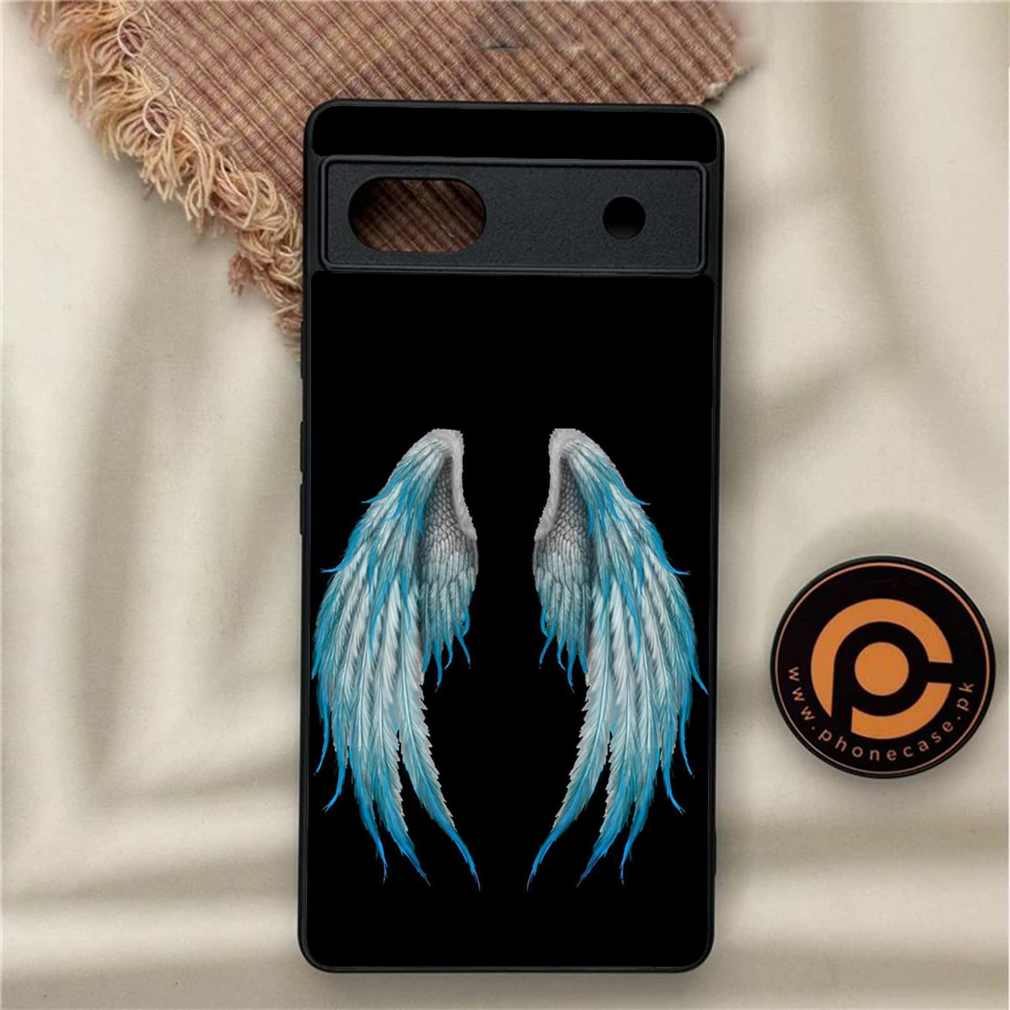 Google Pixel 6A - Angel Wings Series - Premium Metal Printed soft Bumper Shock Proof Case