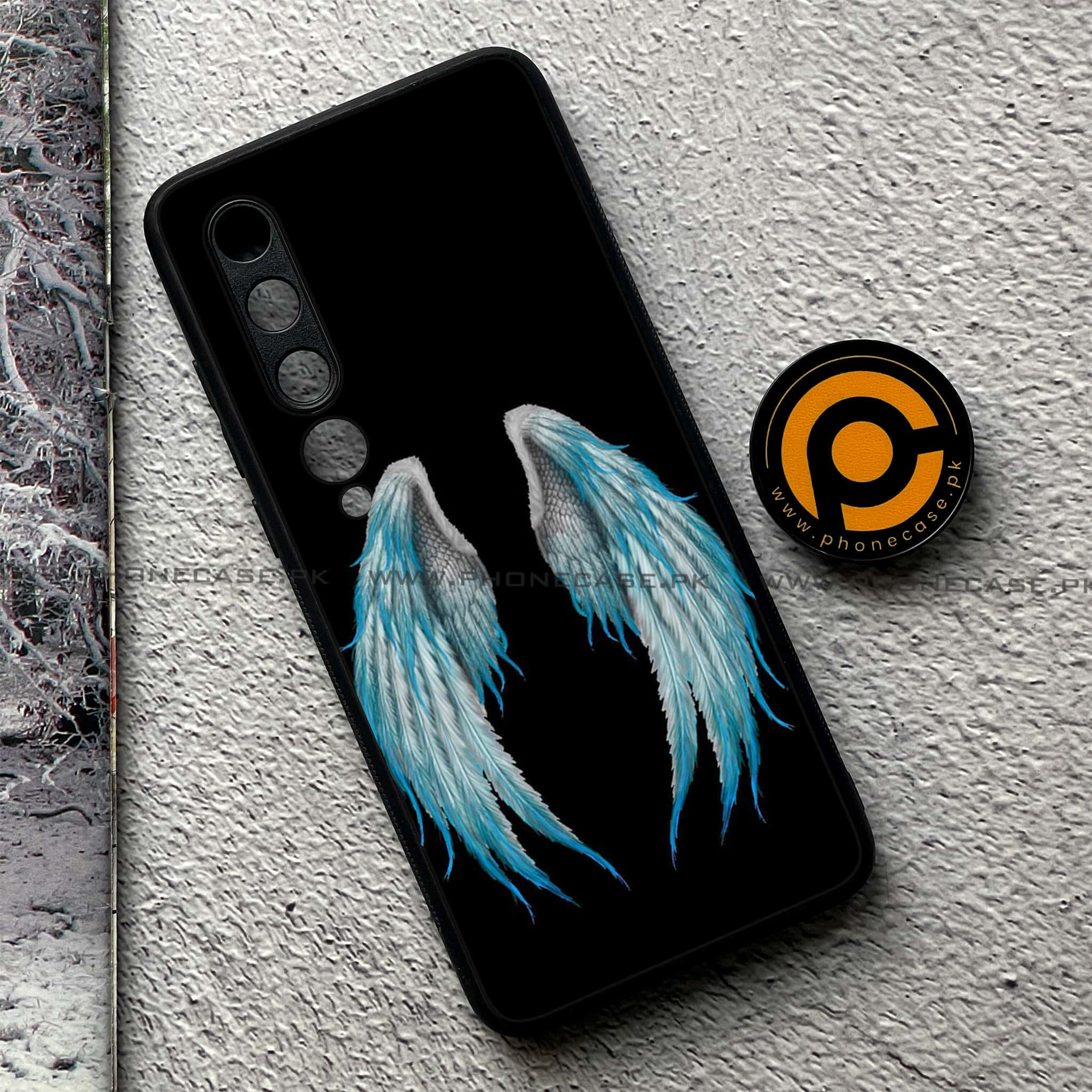 Xiaomi Mi 10 - Angel Wings Series - Premium Printed Glass soft Bumper shock Proof Case