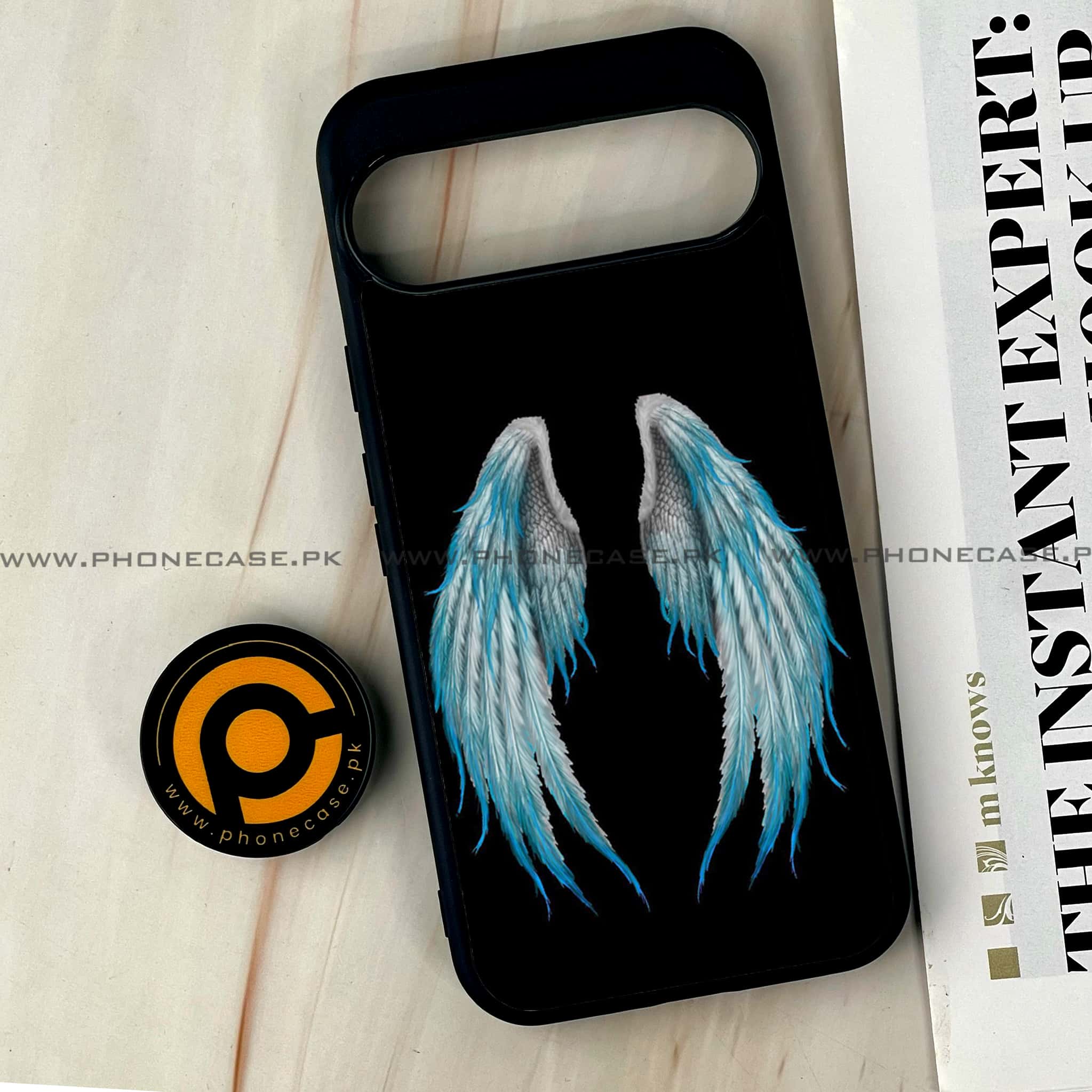 Google Pixel 9a - Angel Wings Series - Premium Metal Printed soft Bumper Shock Proof Case