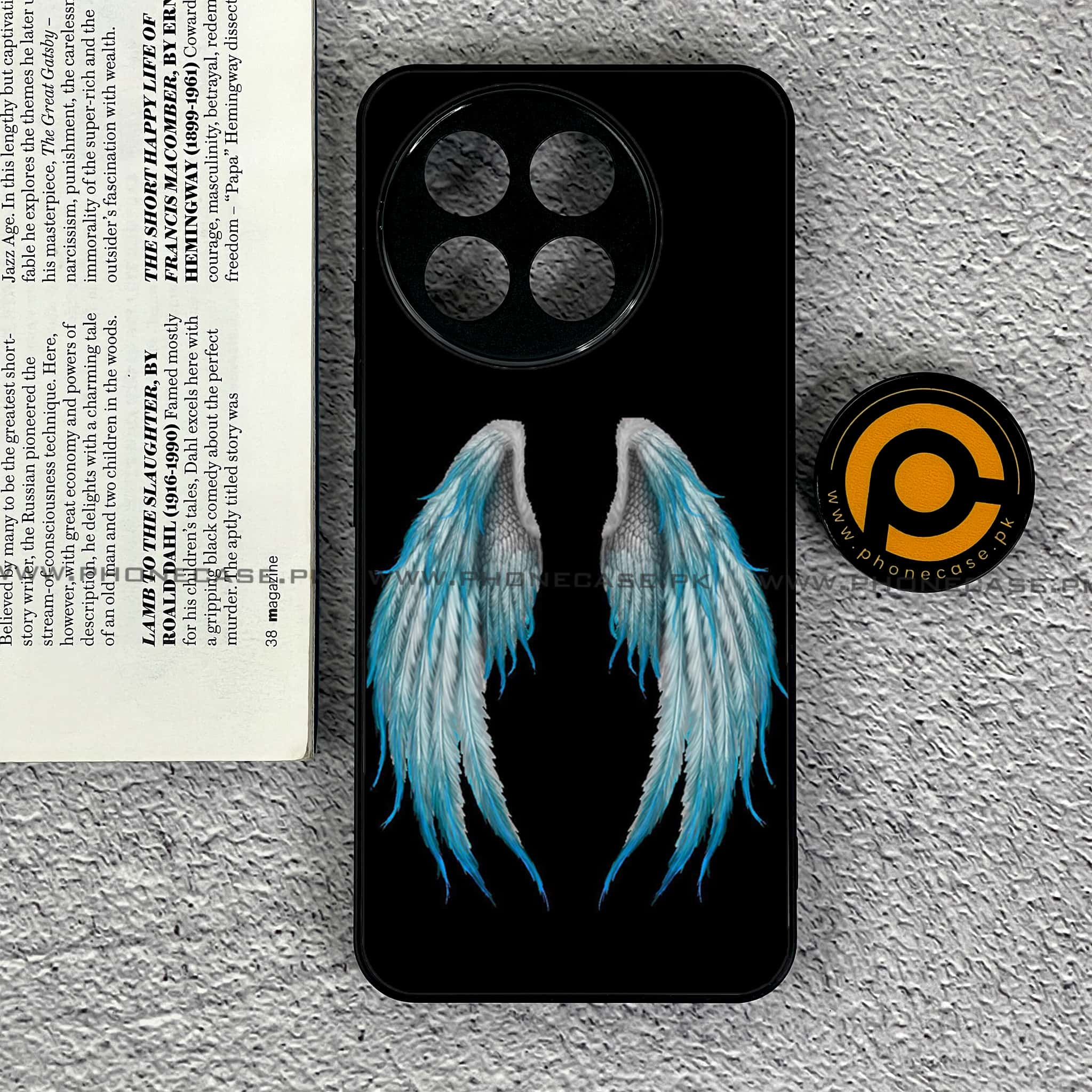 Tecno Spark 30 Pro - Angel Wings Series - Premium Printed Glass soft Bumper shock Proof Case