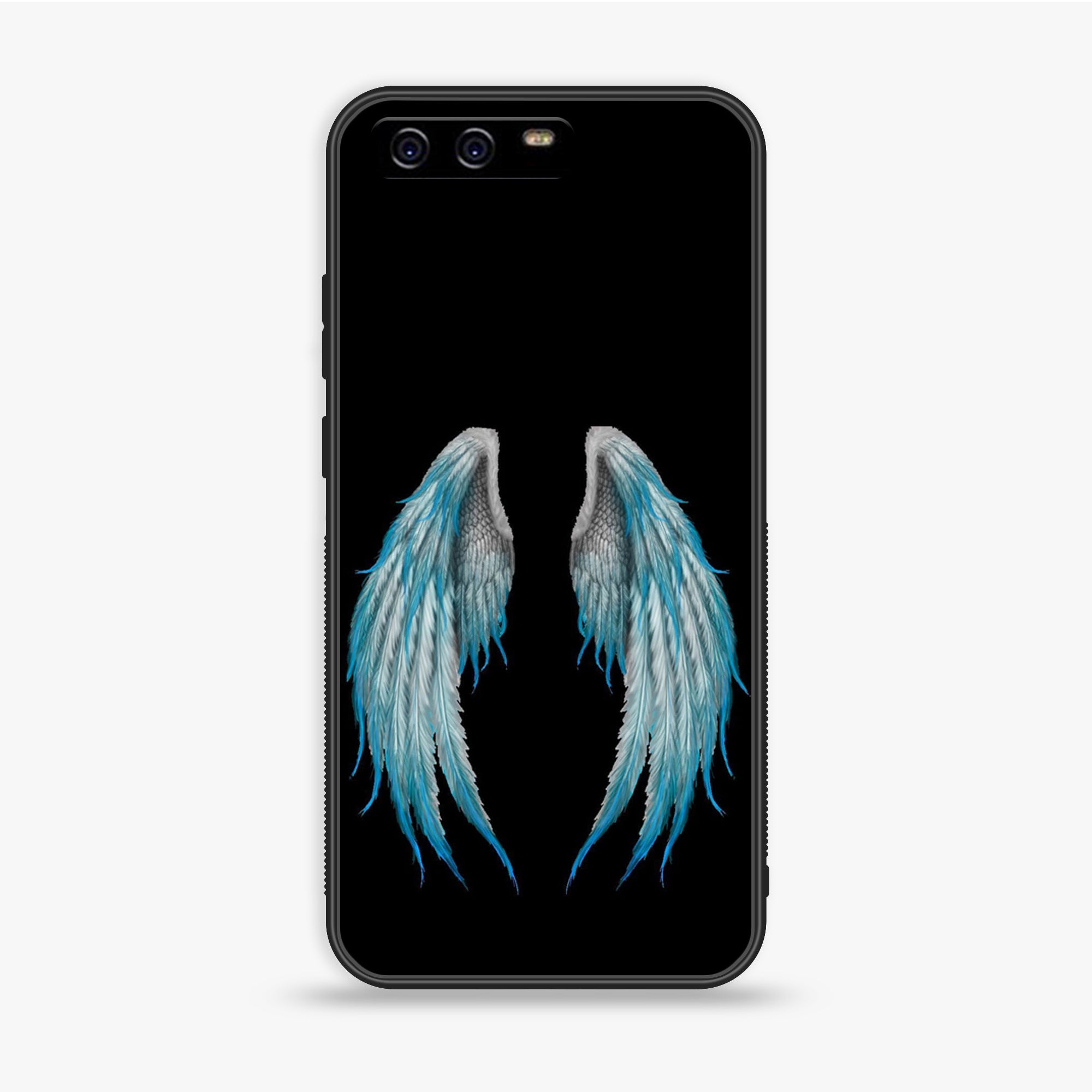 Huawei P10 Plus - Angel Wings Series - Premium Printed Glass soft Bumper shock Proof Case