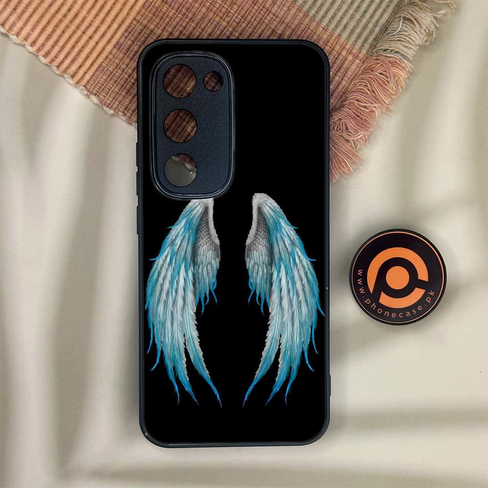 Tecno Spark 40 Pro Plus - Angel Wings Series - Premium Metal Printed soft Bumper shock Proof Case