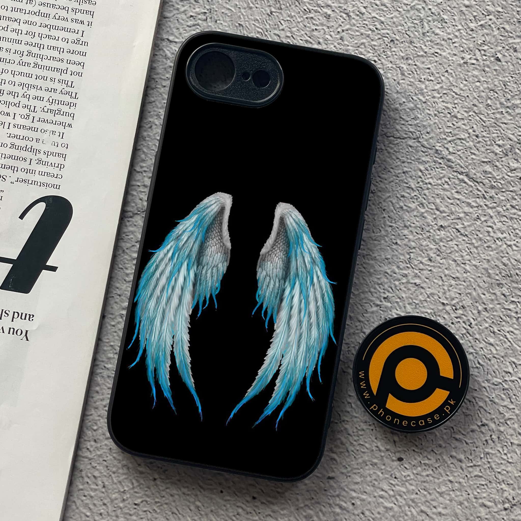 iPhone 16e - Angel Wings Series - Premium Metal  Printed soft Bumper shock Proof Case