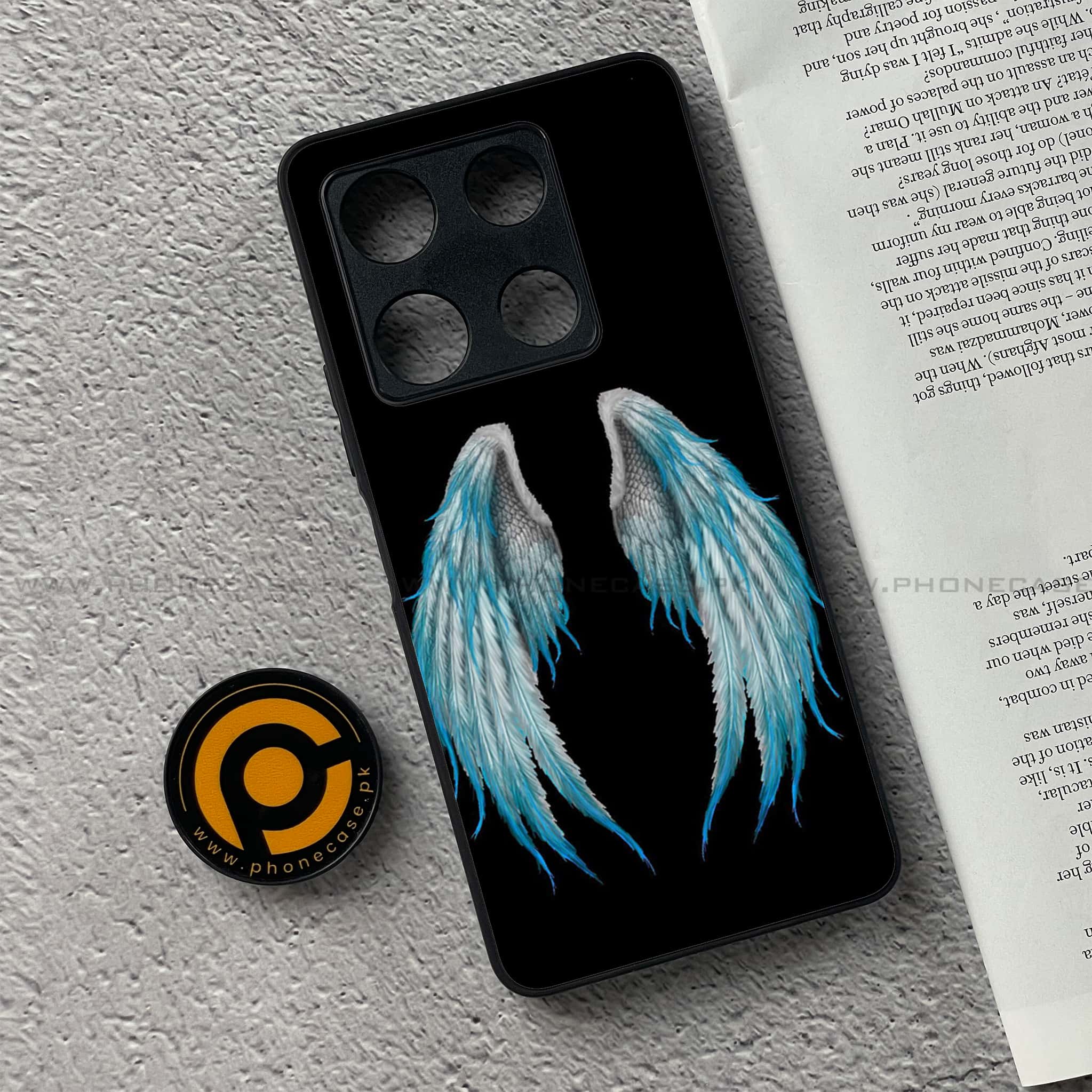 Infinix Note 30 Pro - Angel Wings Series - Premium Metal Printed soft Bumper shock Proof Case
