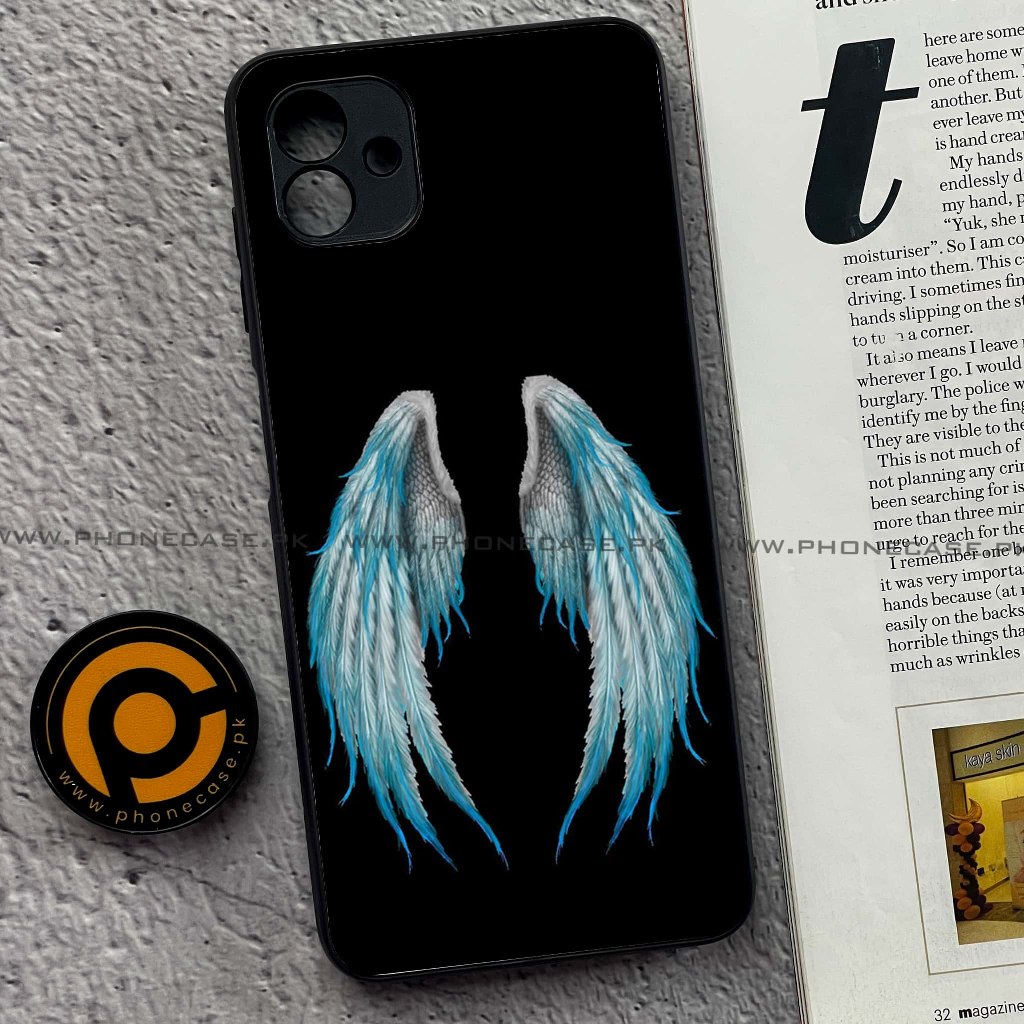 Samsung Galaxy A04 - Angel Wings Series - Premium Printed Metal soft Bumper shock Proof Case