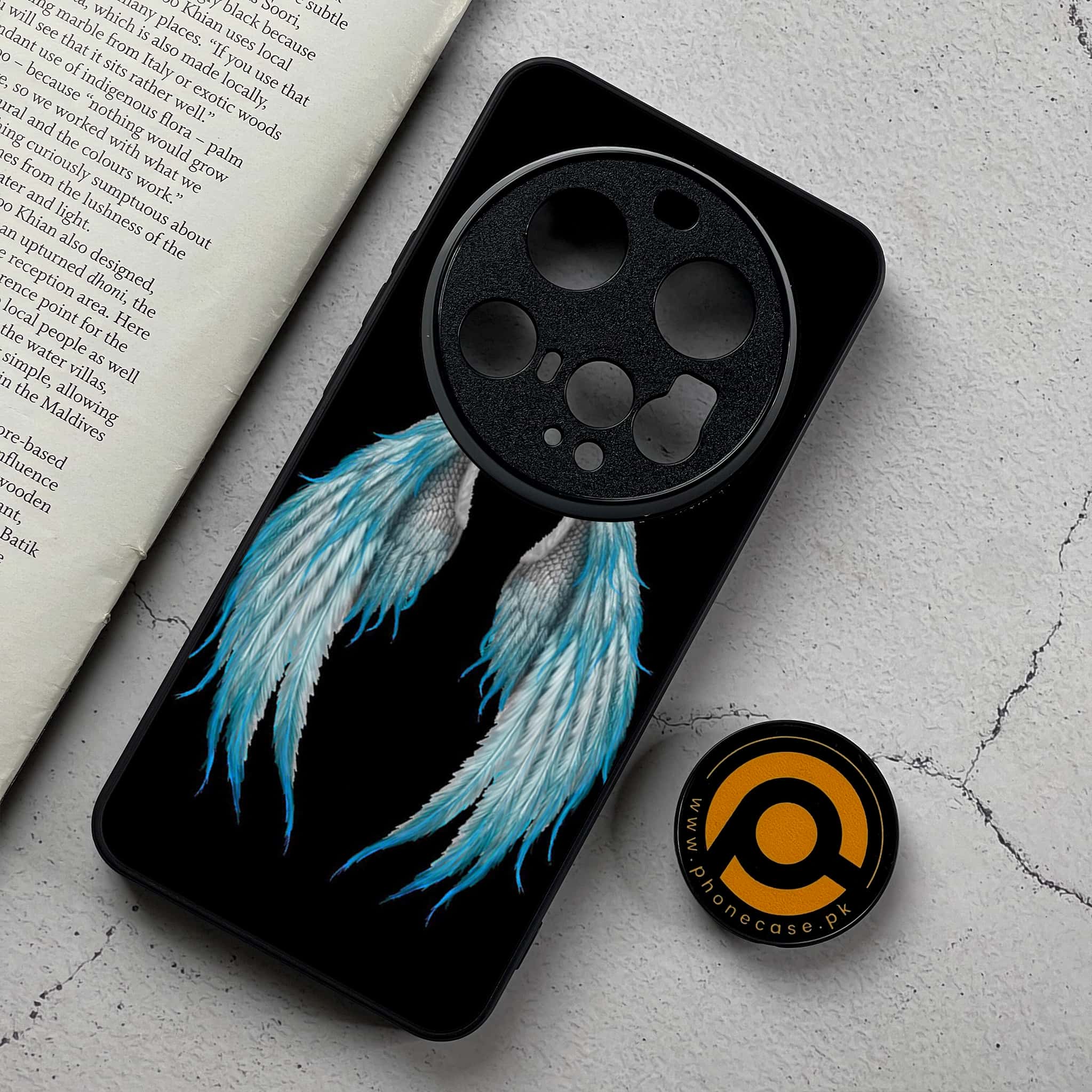 Xiaomi 15 Ultra - Angel Wings Series - Premium Metal Printed Soft Bumper Shockproof Case