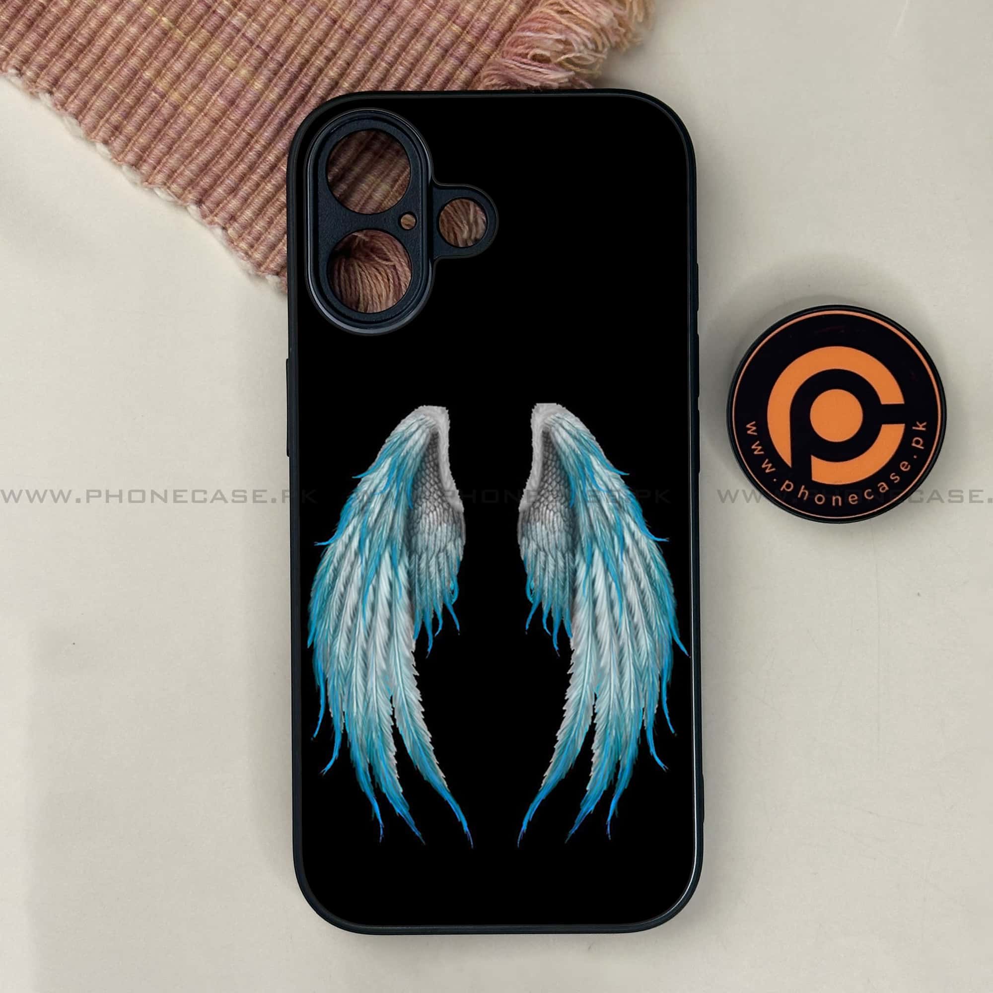 iPhone 17 - Angel Wings Series - Premium Printed Glass soft Bumper shock Proof Case