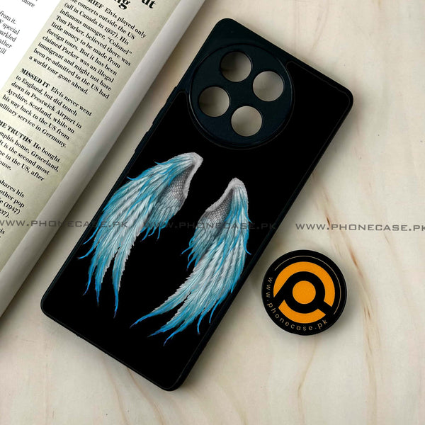 Tecno Camon 30s - Angel Wings Design 4 - Premium Printed Glass soft Bumper shock Proof Case CS-21424