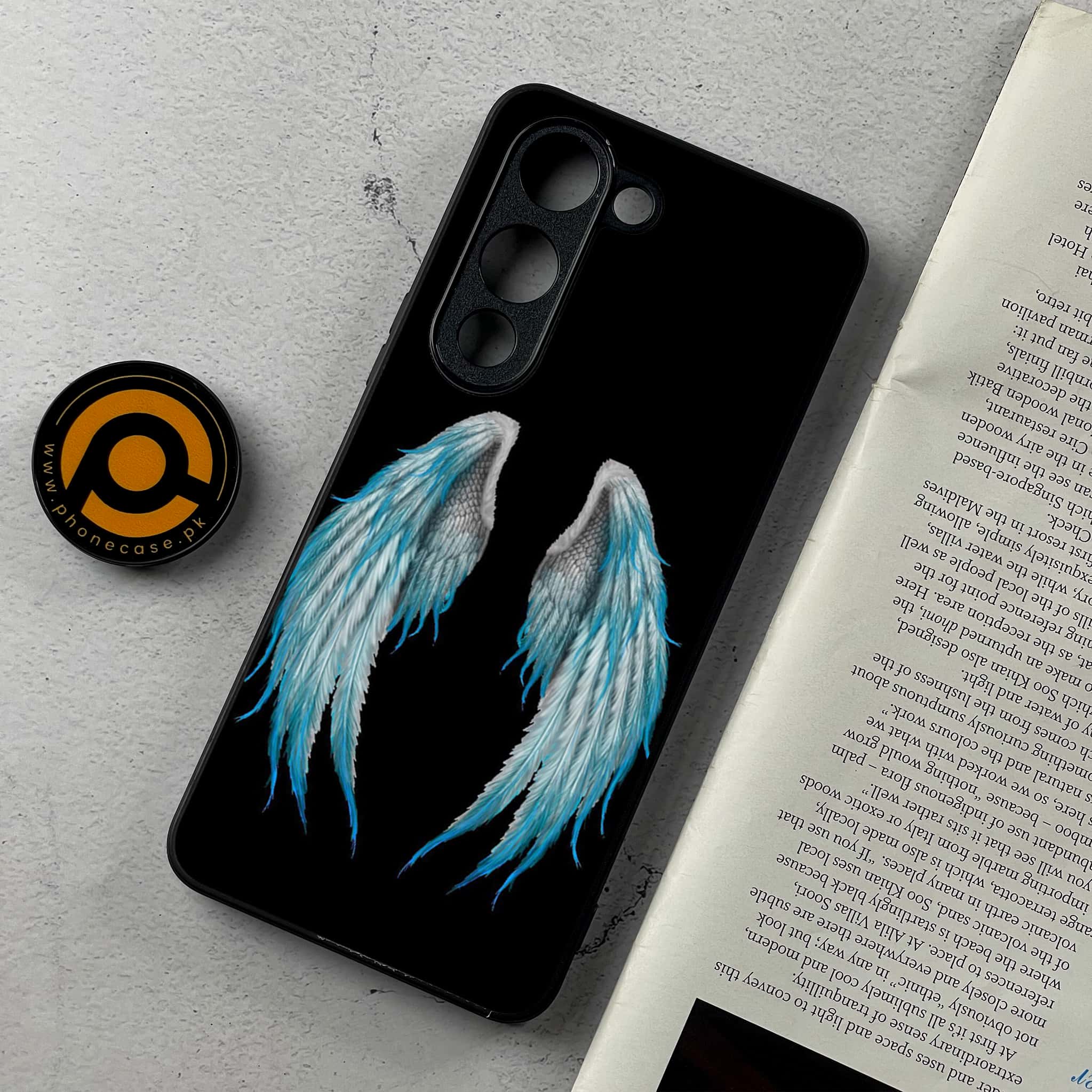 Vivo Y04 - Angel Wings Series - Premium Metal Printed Soft Bumper Shockproof Case