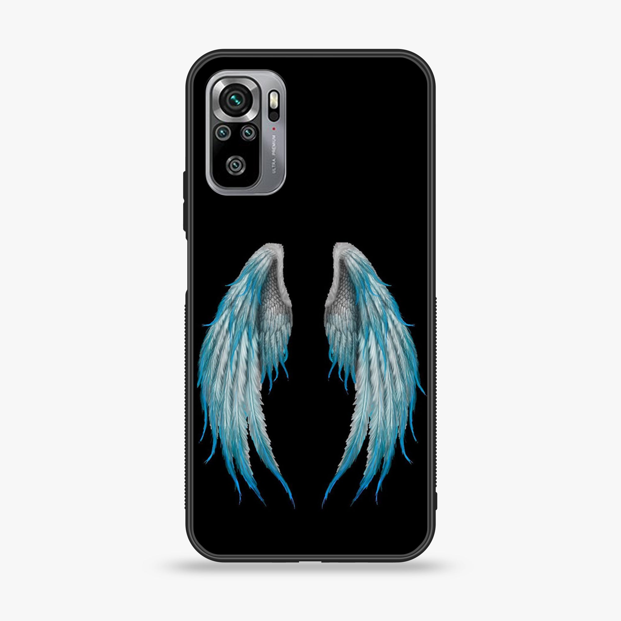 Xiaomi Redmi Note 10S- Angel Wings Series - Premium Printed Glass soft Bumper shock Proof Case