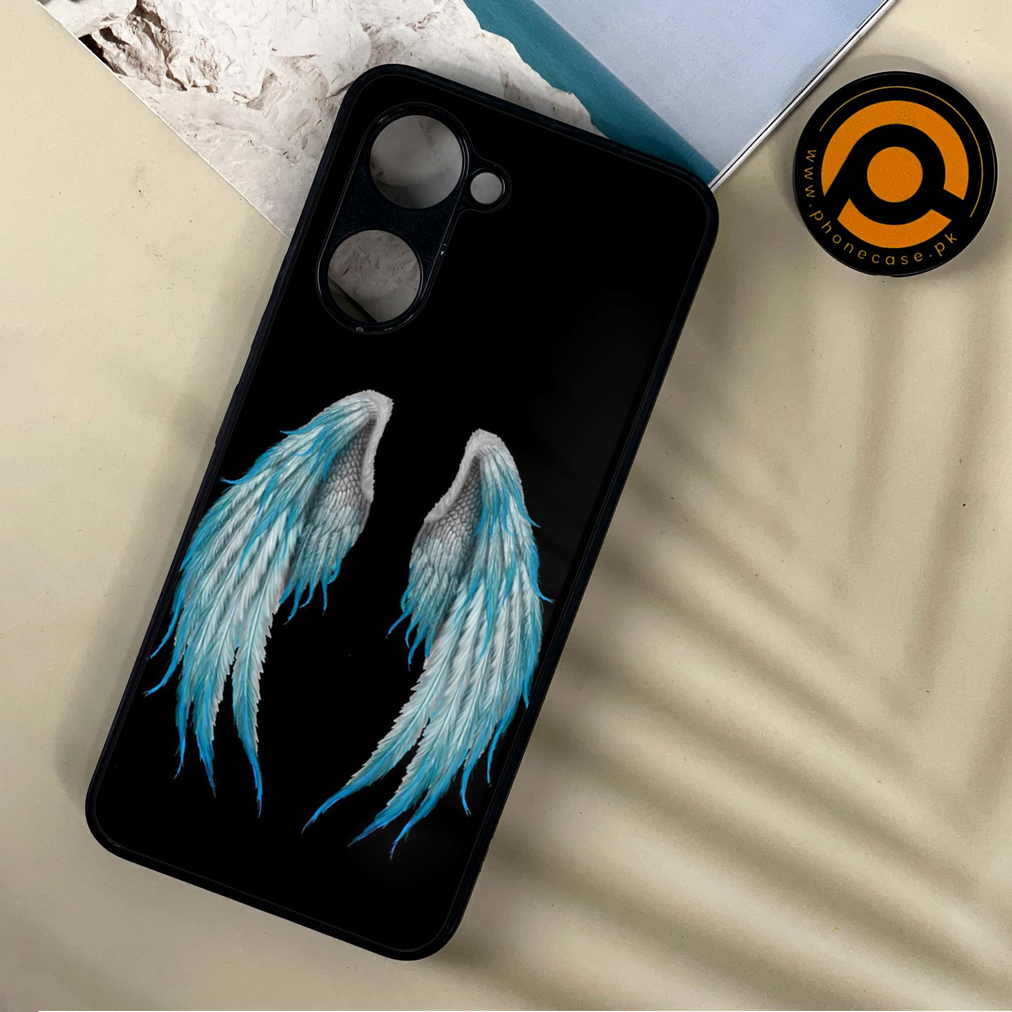 Vivo Y03 - Angel Wings Series - Premium Printed Metal soft Bumper shock Proof Case