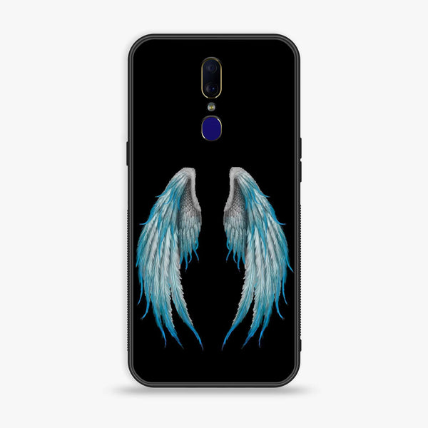 Oppo F11 - Angel Wings Design 4 - Premium Printed Glass soft Bumper shock Proof Case CS-32803