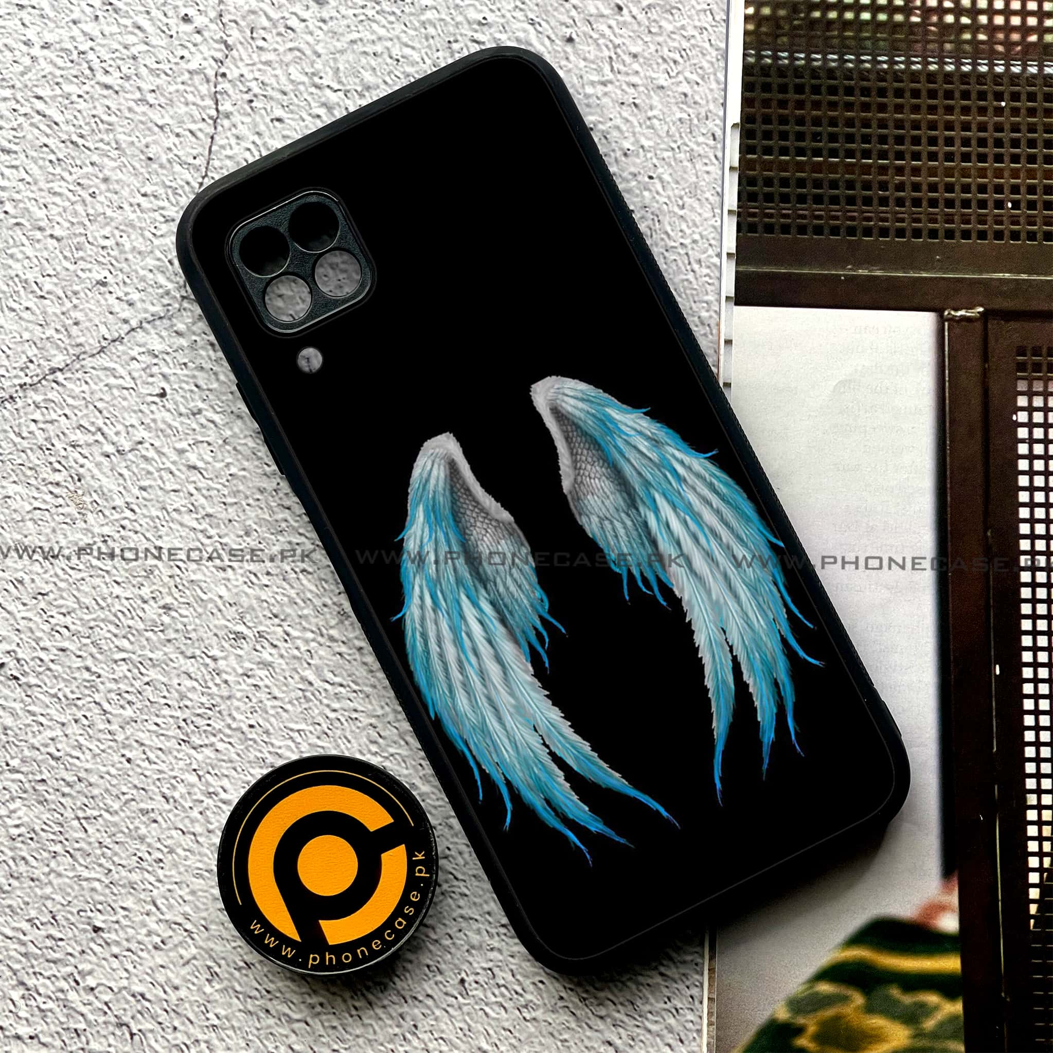 Huawei P40 Lite - Angel Wings Series - Premium Printed Glass soft Bumper shock Proof Case