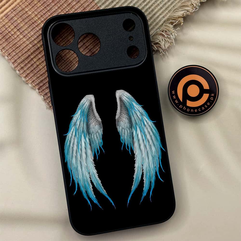 iPhone 17 Pro Max - Angel Wings Series - Premium Metal Printed soft Bumper shock Proof Case