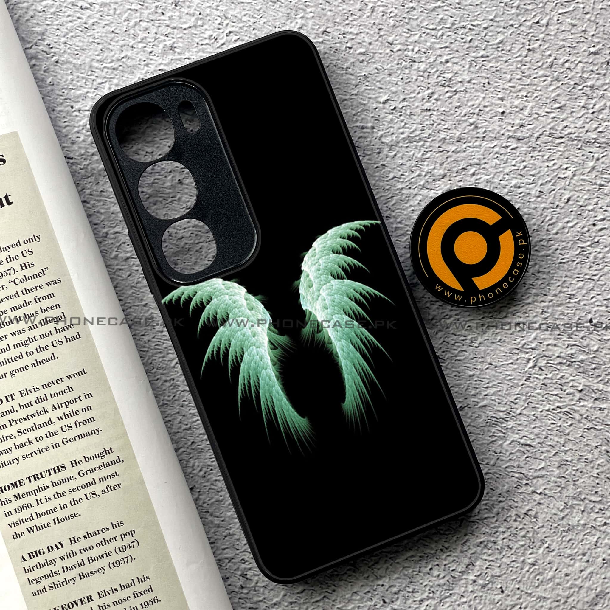 Vivo Y19s Pro - Angel Wings Series - Premium Metal Printed soft Bumper shock Proof Case
