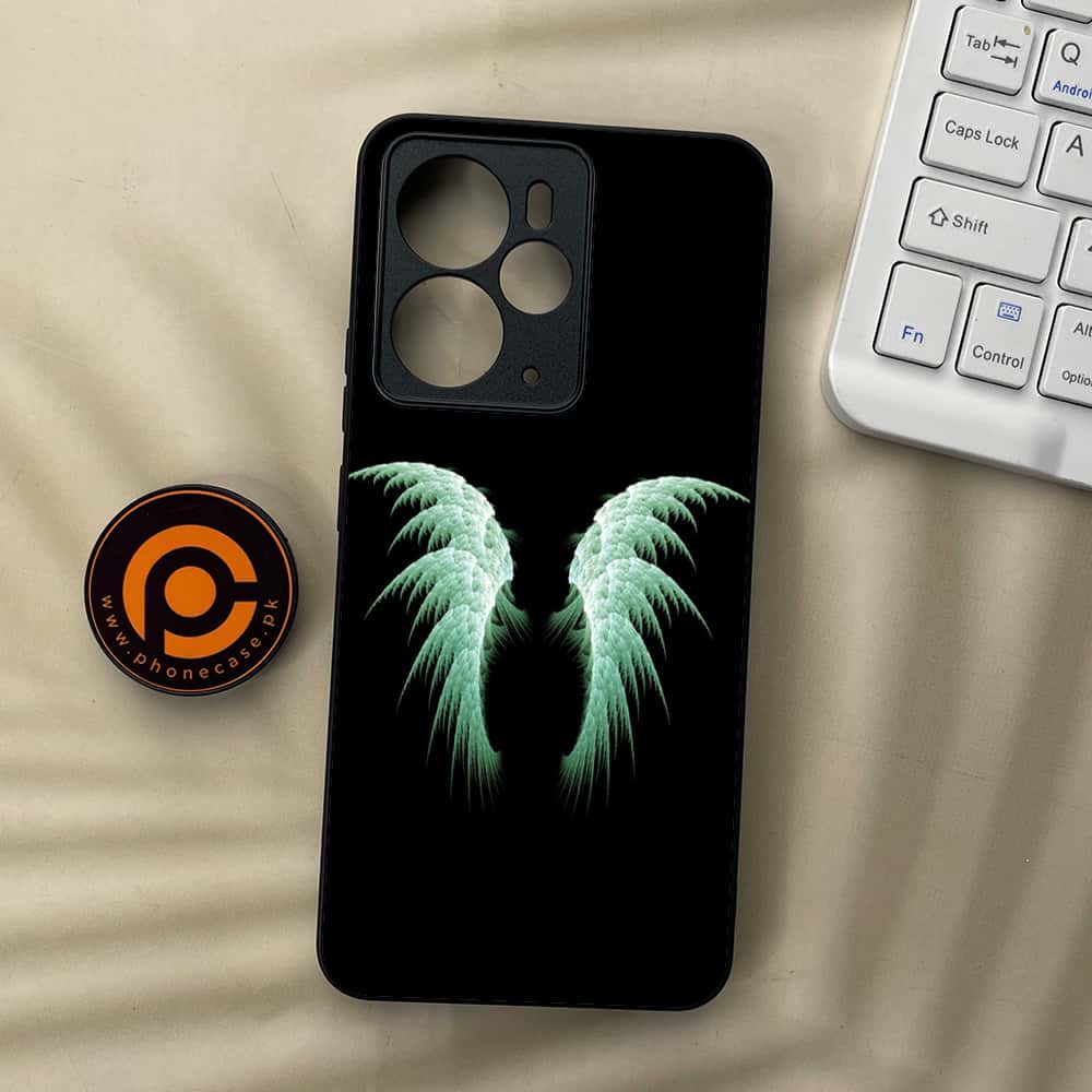 Realme 14T 5G - Angel Wings Series - Premium Metal Printed soft Bumper Shock Proof Case