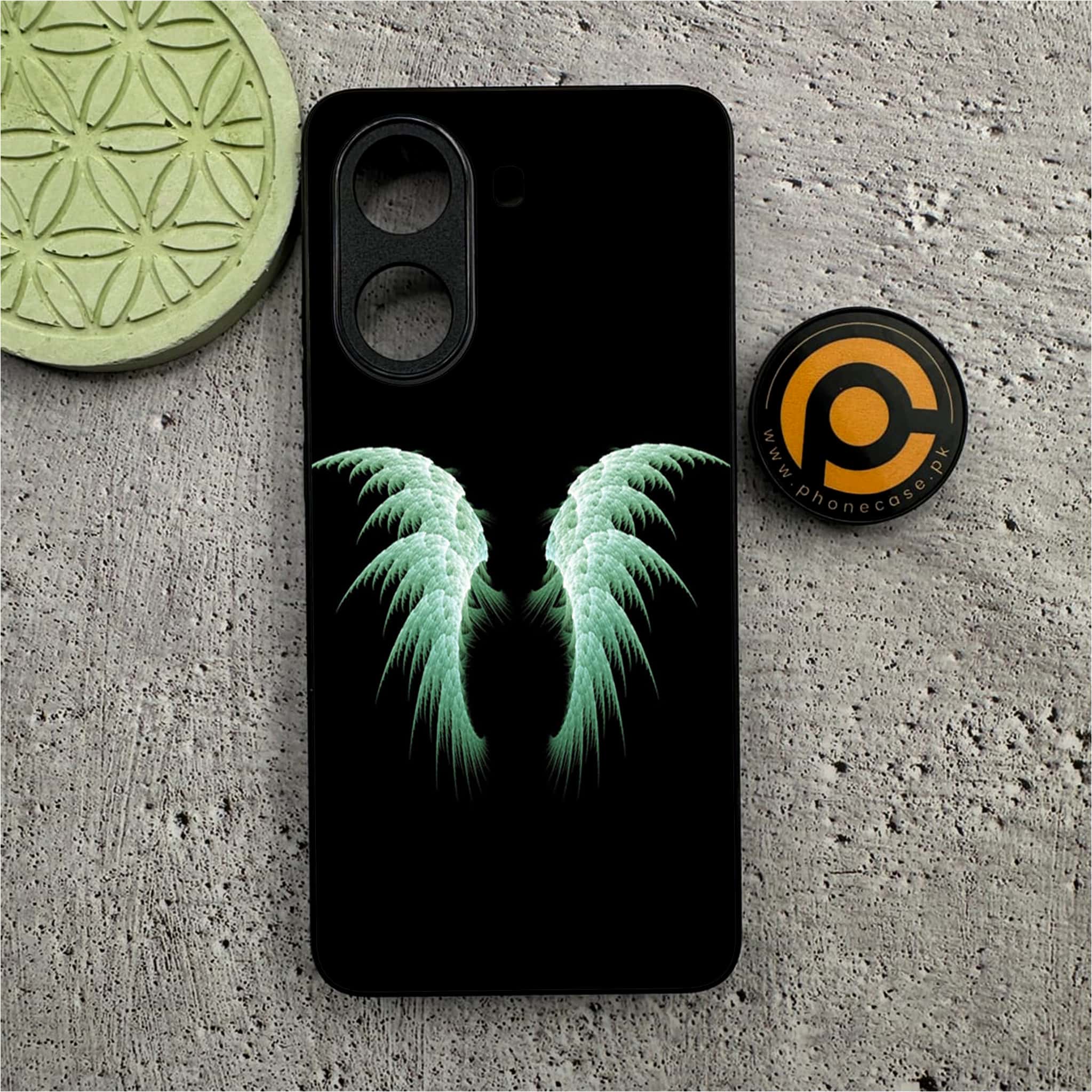 Xiaomi Redmi Turbo 4 - Angel Wings Series - Premium Metal Printed soft Bumper shock Proof Case