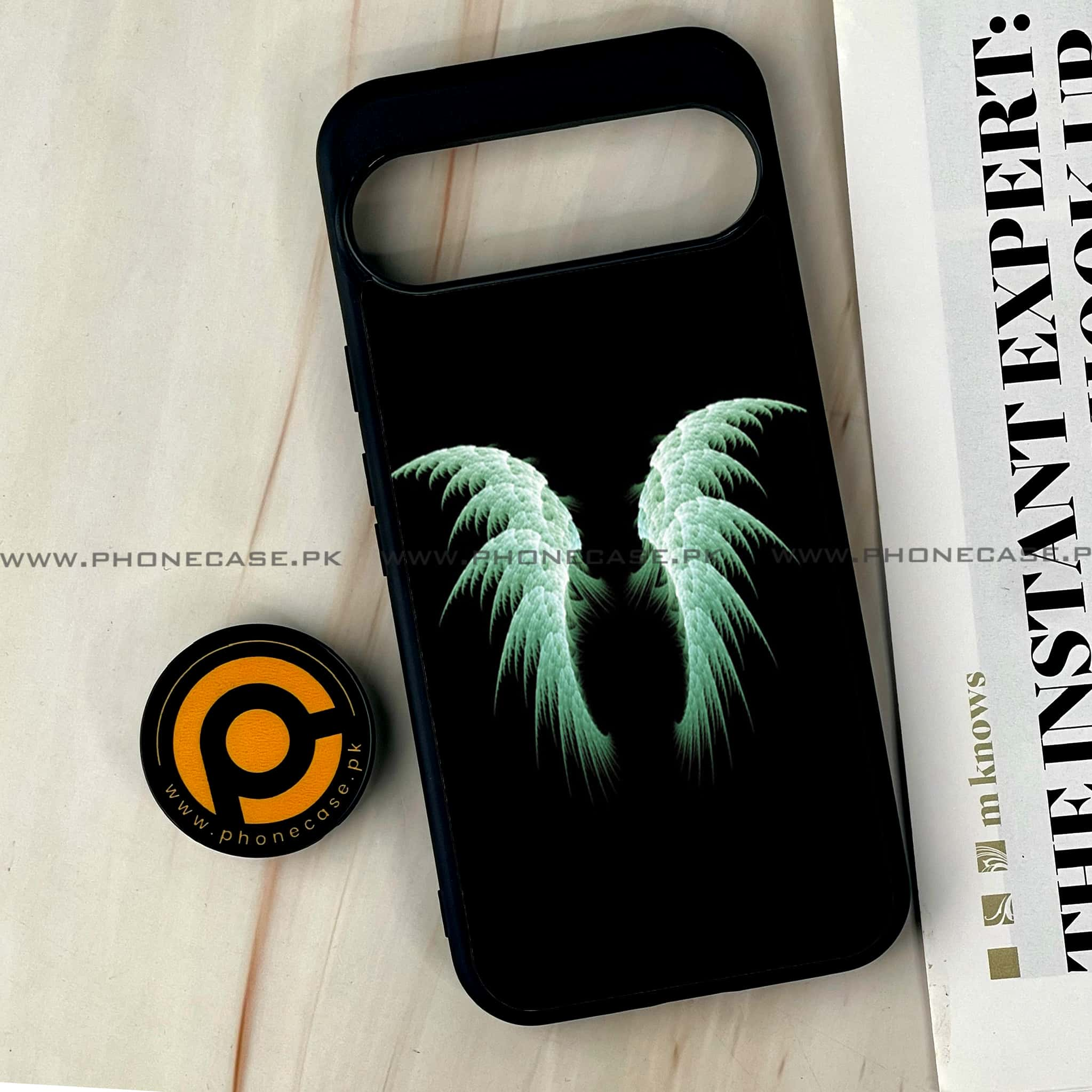 Google Pixel 9 Pro XL - Angel Wings Series - Premium Printed Glass soft Bumper shock Proof Case