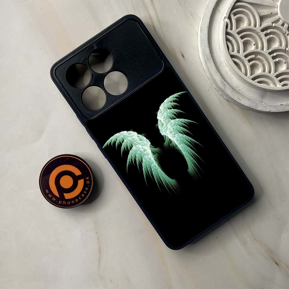 Xiaomi Poco F6 Pro - Angel Wings 2.0 Series - Premium Metal Printed soft Bumper shock Proof Case