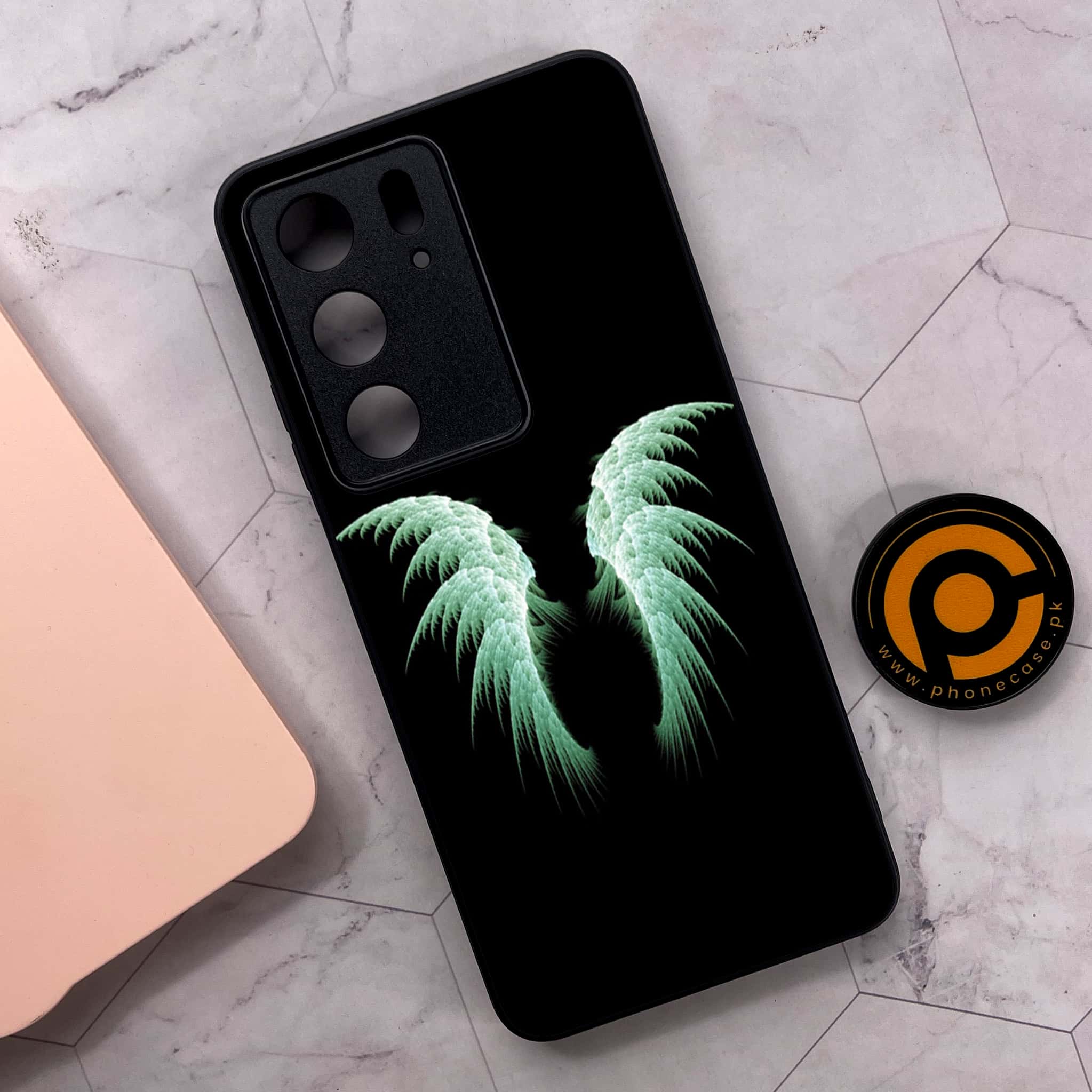 Realme C75x 4G - Angel Wings Series - Premium Metal Printed soft Bumper shock Proof Case