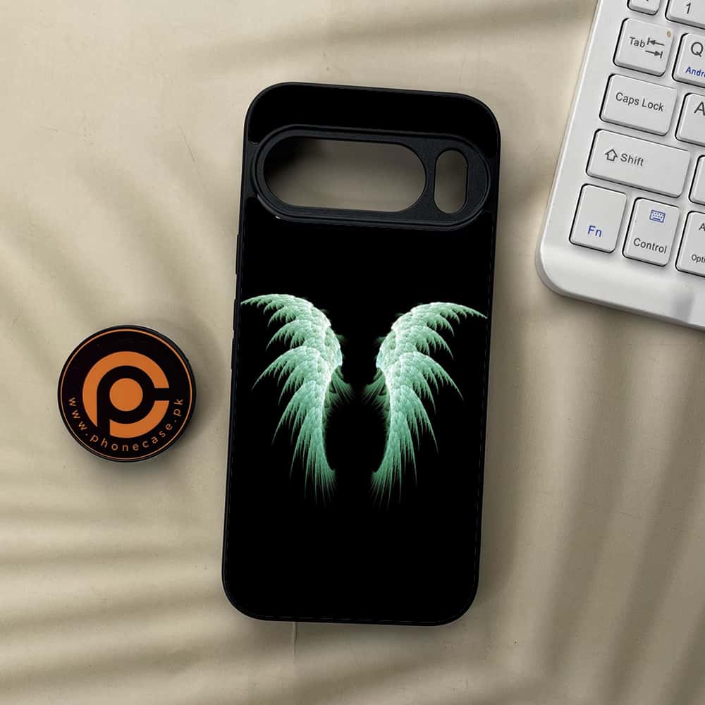 Google Pixel 10 Pro XL - Angel Wings Series - Premium Metal Printed soft Bumper Shock Proof Case