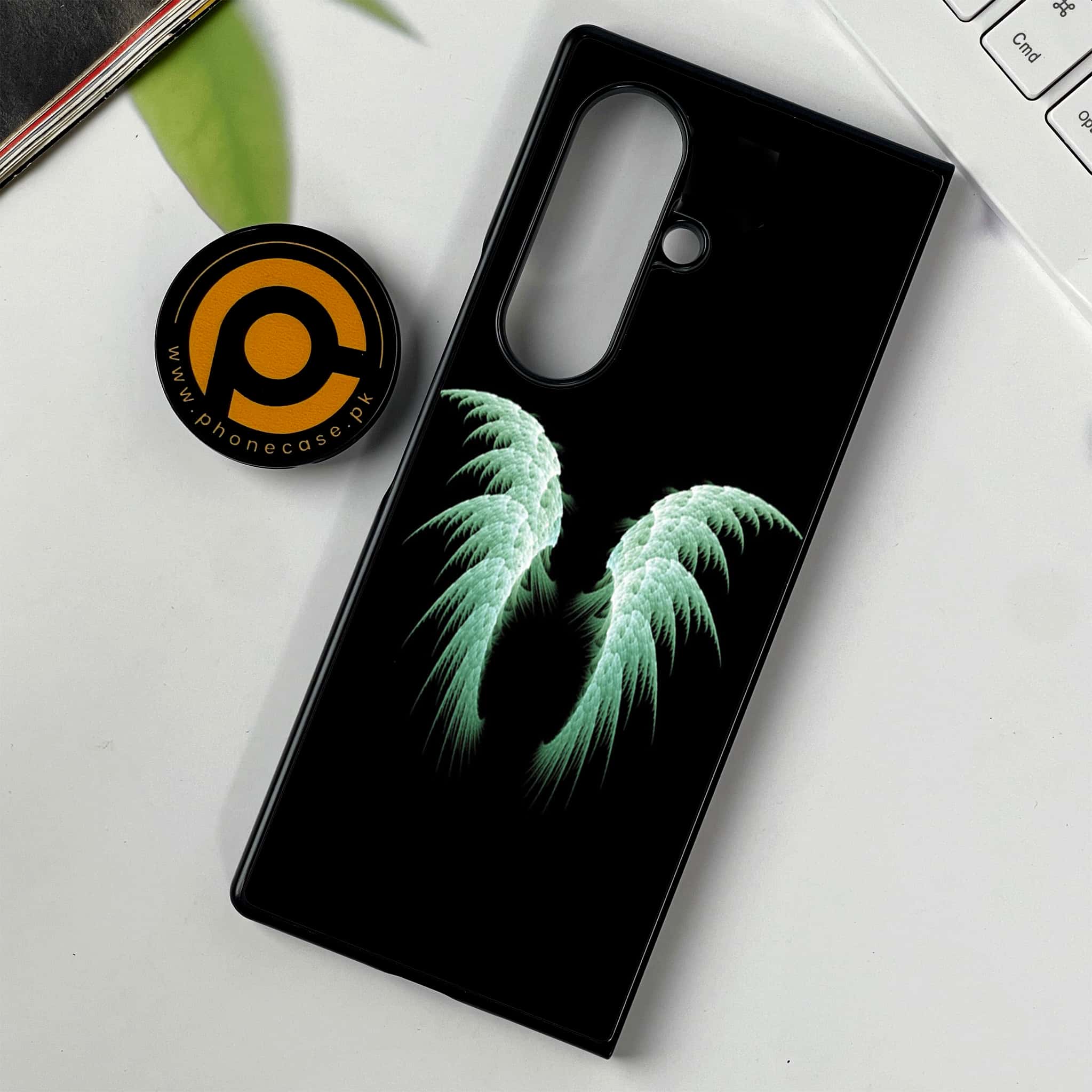 Samsung Galaxy Z Fold 7 - Angel Wings Series - Premium Metal Printed soft Bumper shock Proof Case