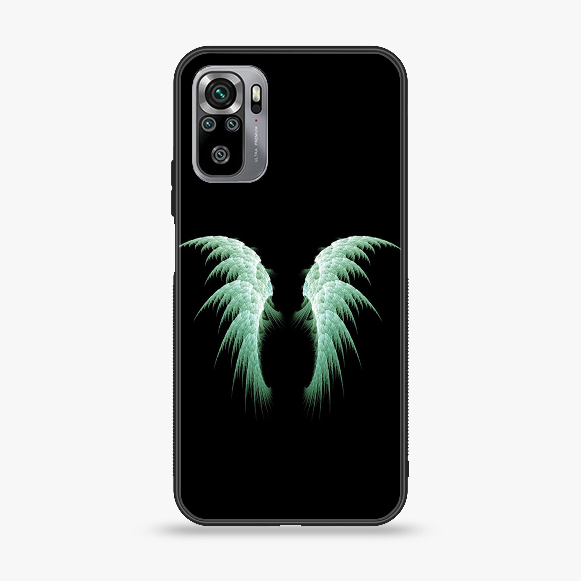 Xiaomi Redmi Note 10S- Angel Wings Series - Premium Printed Glass soft Bumper shock Proof Case