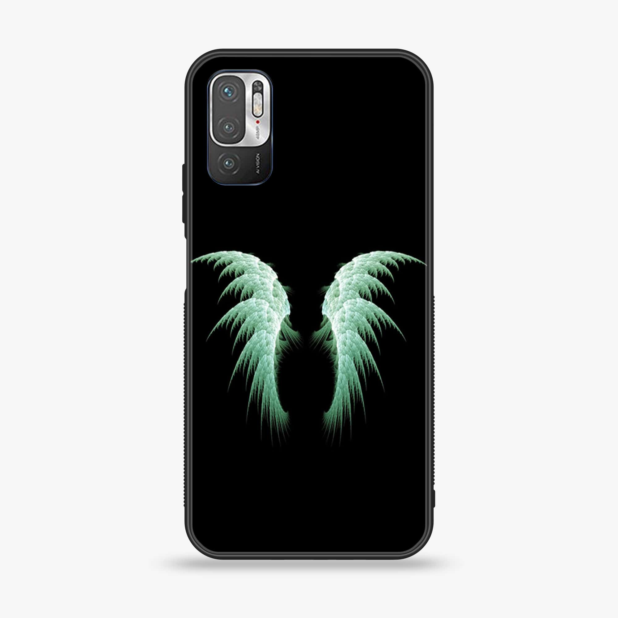 Xiaomi Redmi Note 10 5G - Angel Wings Series - Premium Printed Glass soft Bumper shock Proof Case