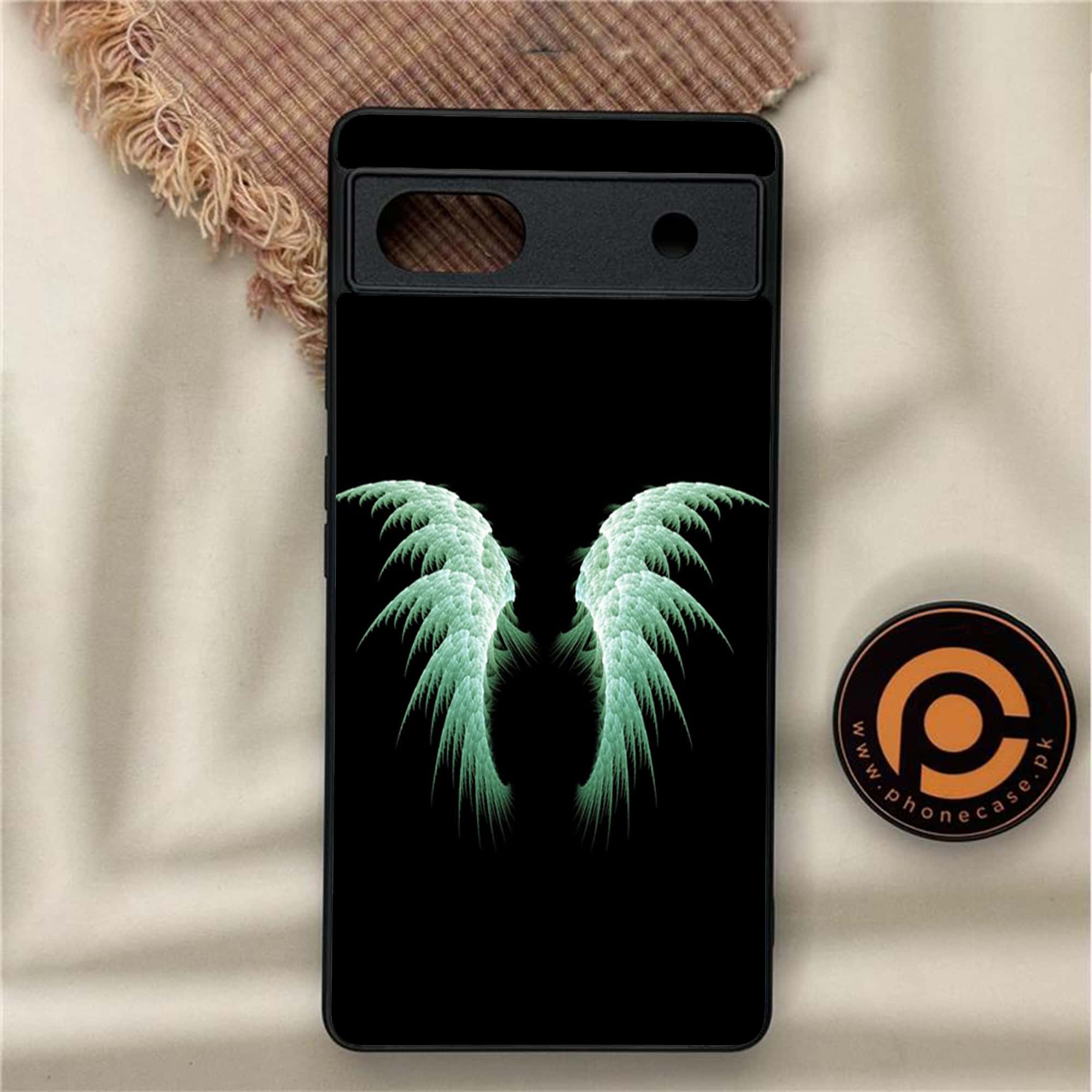 Google Pixel 6A - Angel Wings Series - Premium Metal Printed soft Bumper Shock Proof Case