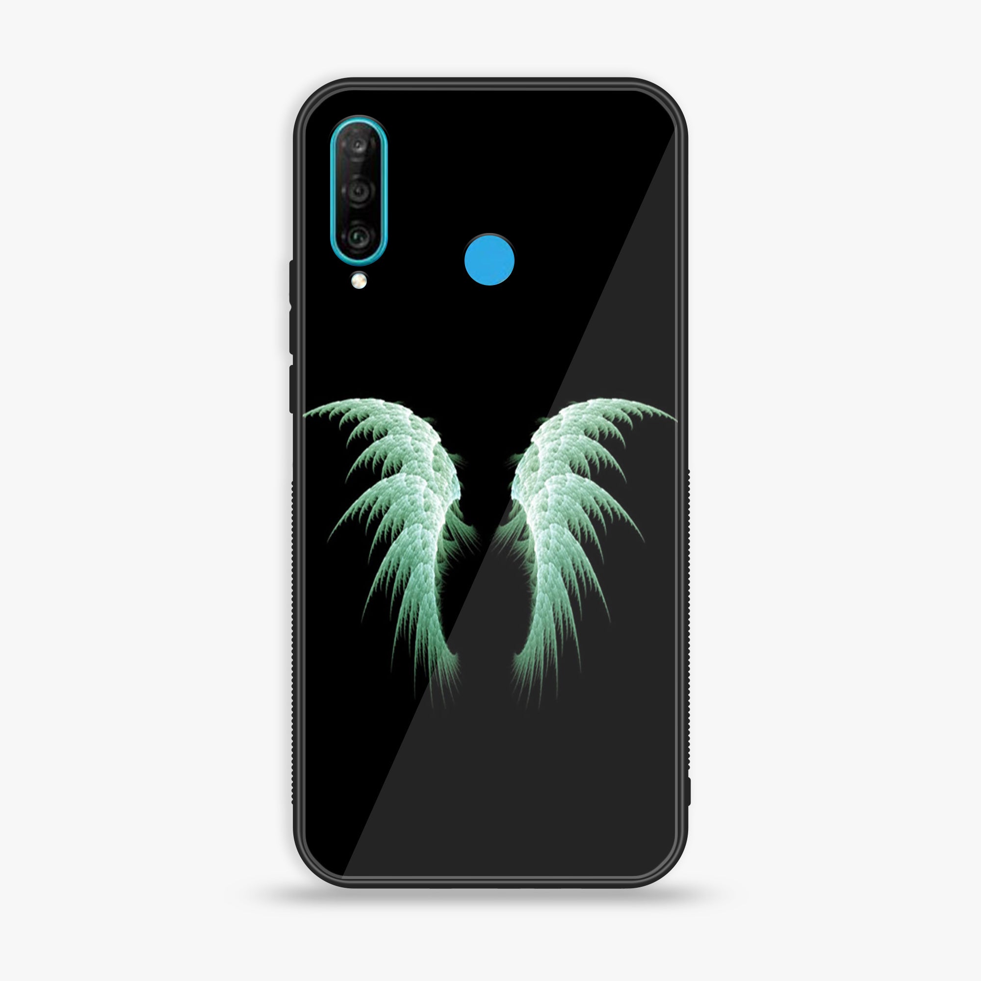 Huawei P30 lite - Angel wings Series - Premium Printed Glass soft Bumper shock Proof Case