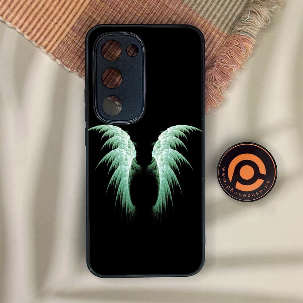 Tecno Spark 40 Pro Plus - Angel Wings Series - Premium Metal Printed soft Bumper shock Proof Case