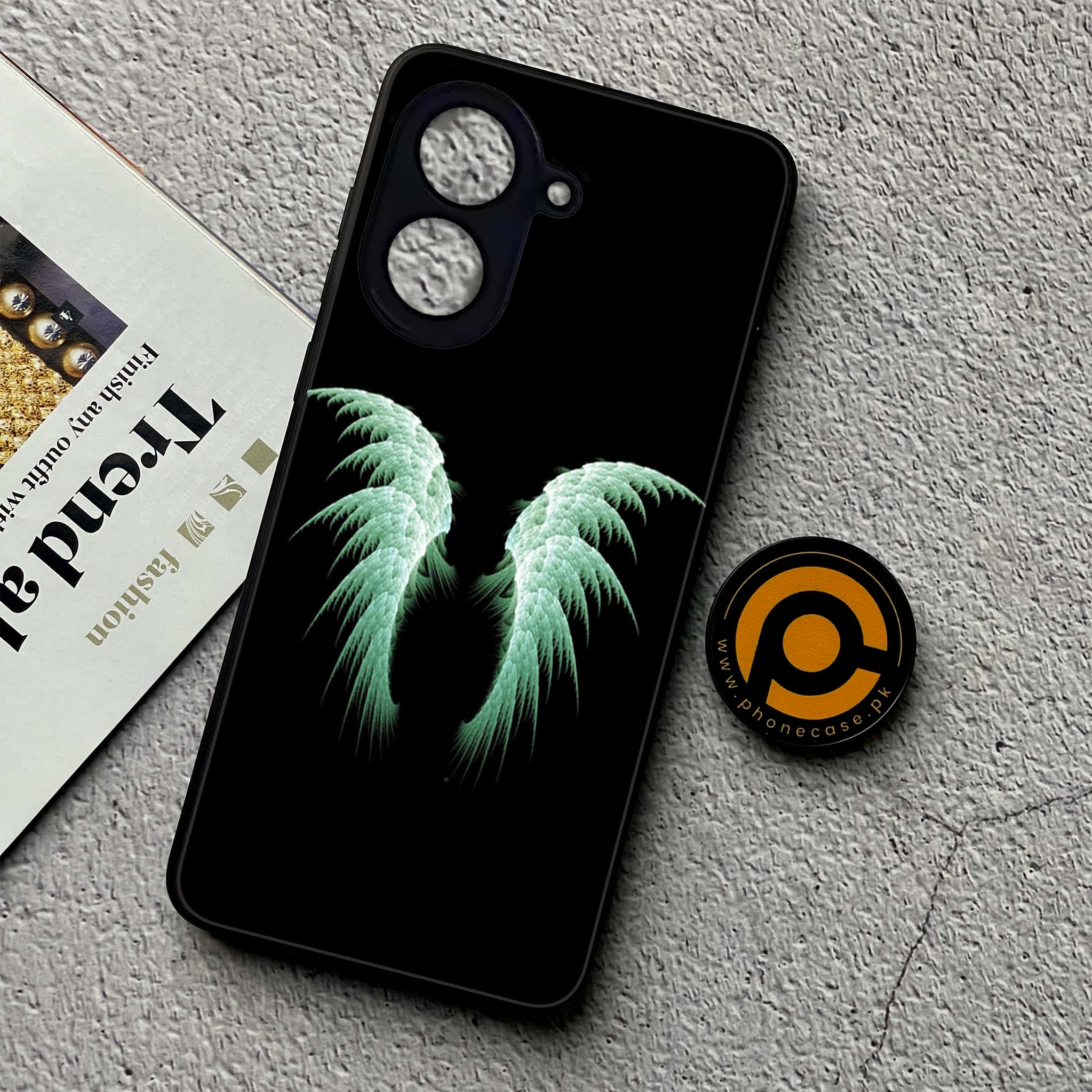 Xiaomi Redmi A5 - Angel Wings Series - Premium Metal Printed soft Bumper shock Proof Case