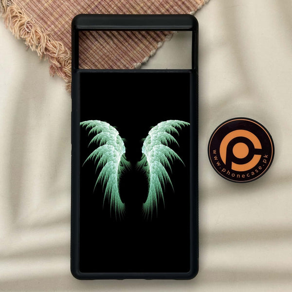 Google Pixel 6 - Angel Wings Design 5 -  Premium Metal Printed soft Bumper Shock Proof Case CS-37602