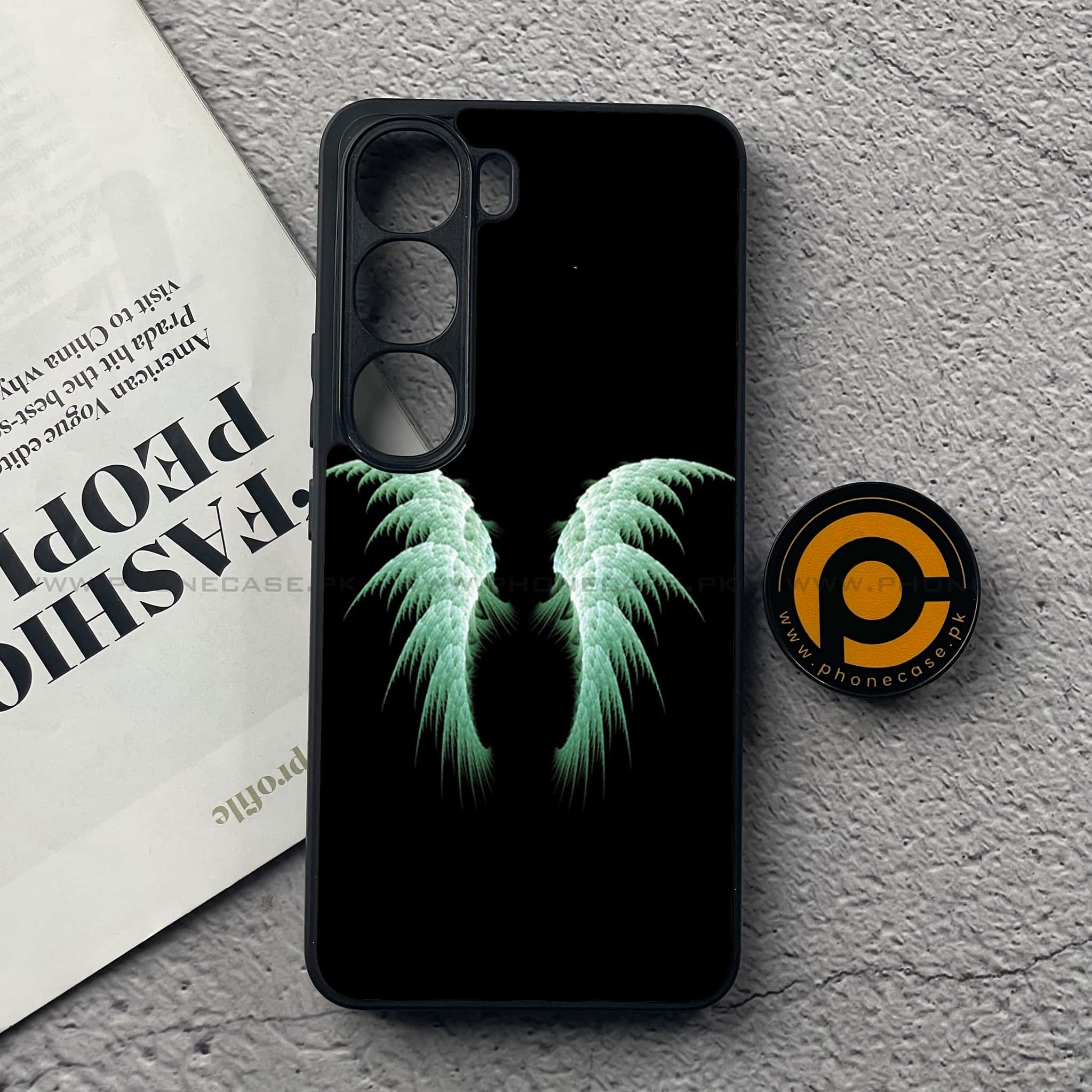 Vivo V40 Lite (IDN) - Angel Wings Series - Premium Metal Printed soft Bumper Shock Proof Case
