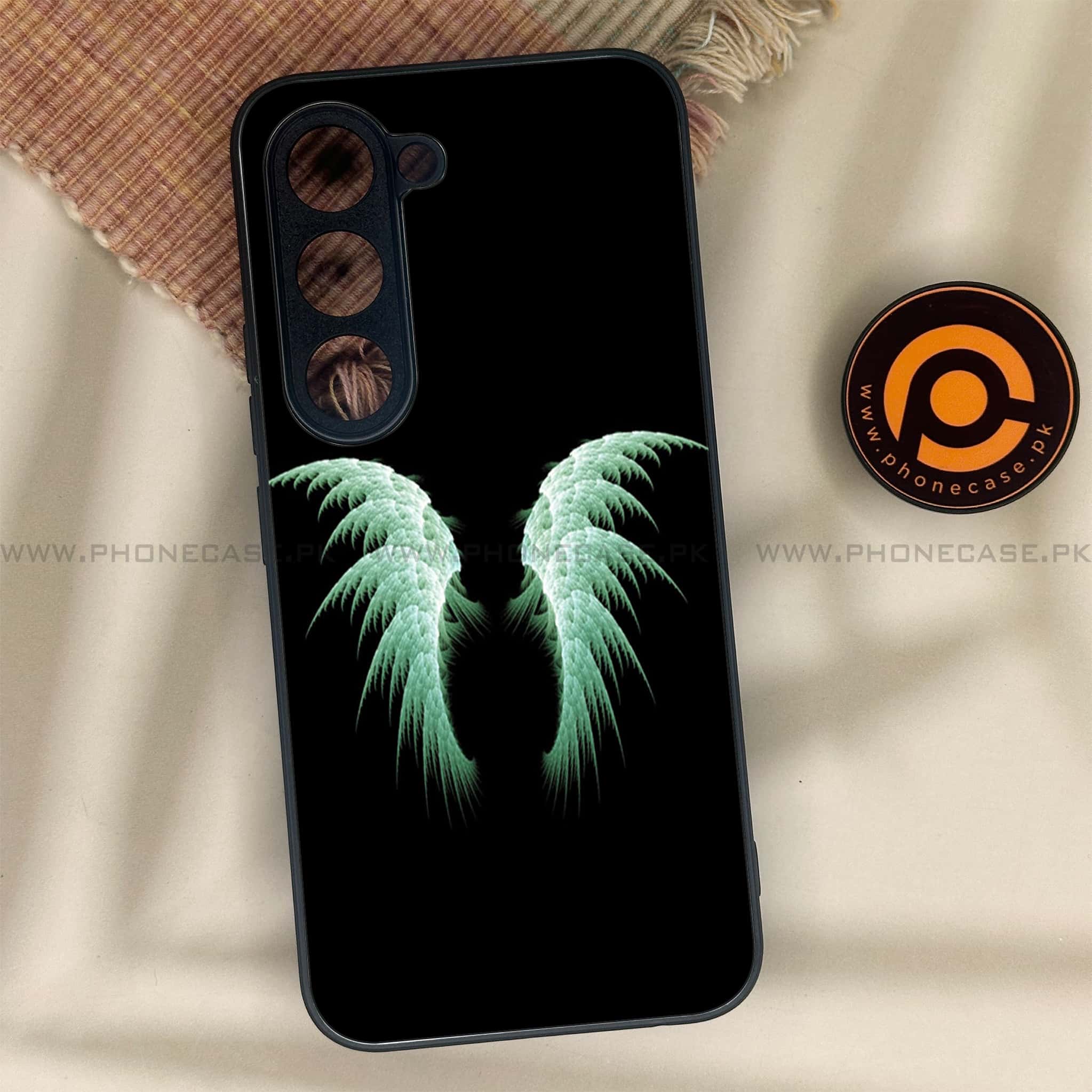 Tecno Spark 40 Pro - Angel Wings Series - Premium Metal Printed soft Bumper shock Proof Case
