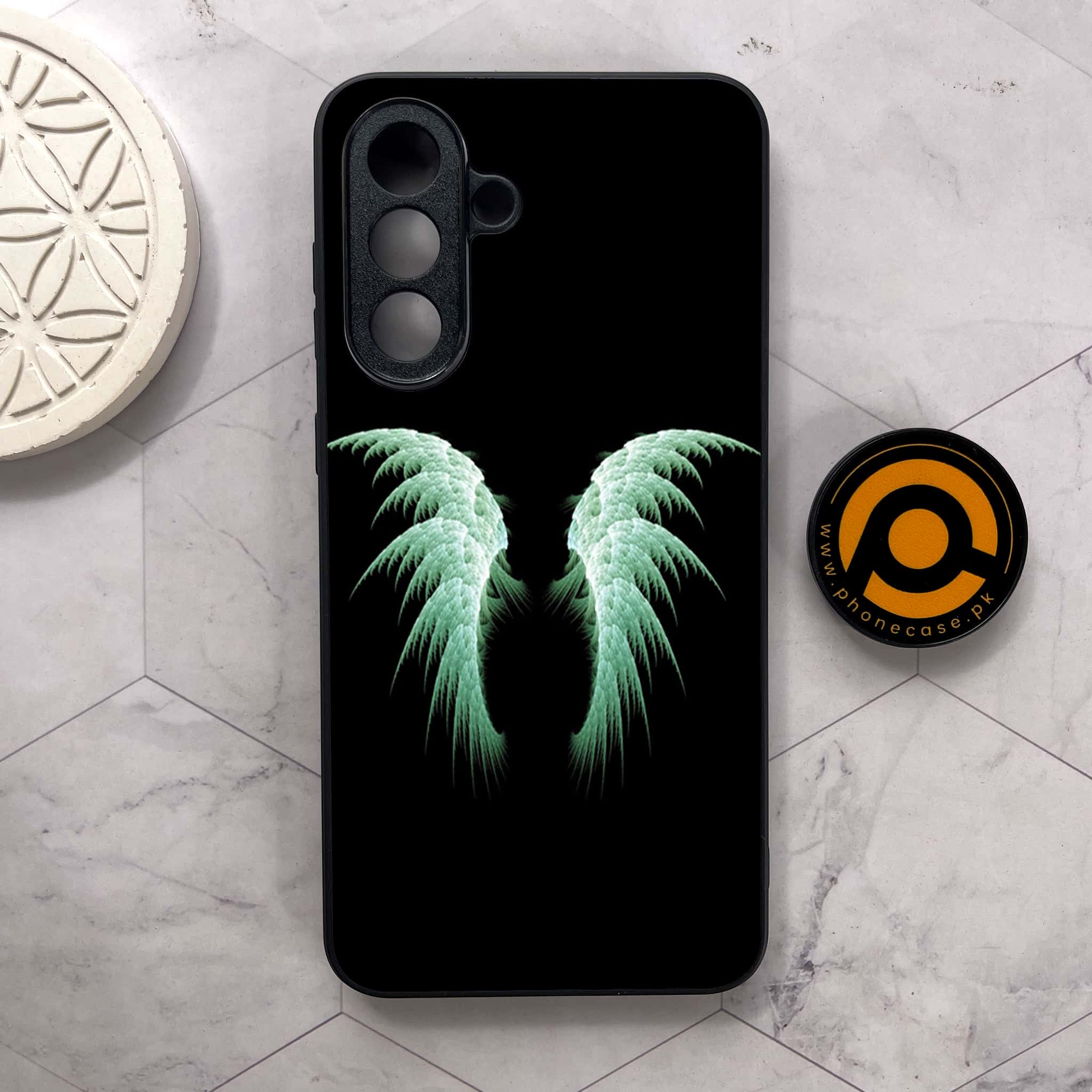 Samsung Galaxy A36 5G - Angel Wings Series - Premium Metal Printed soft Bumper shock Proof Case