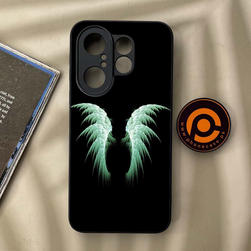 Vivo X200 FE - Angel Wings Series - Premium Metal Printed soft Bumper Shock Proof Case