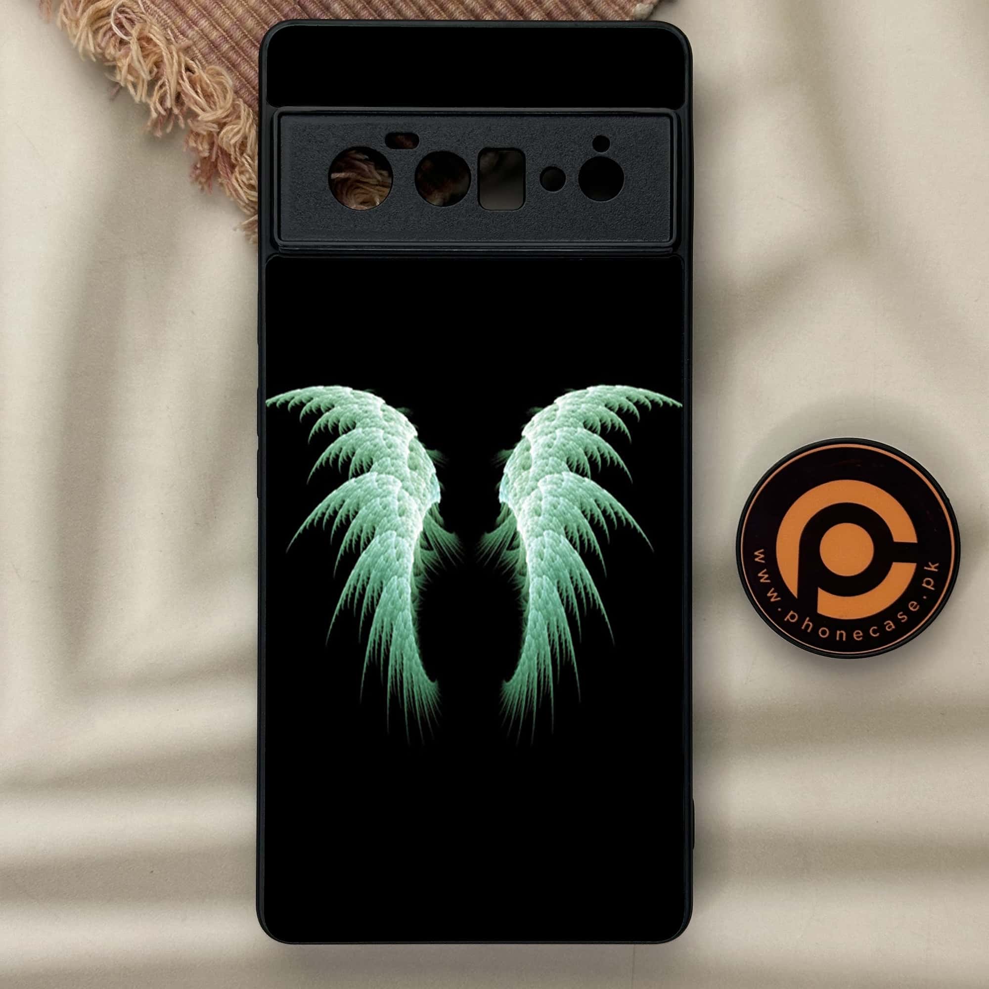 Google Pixel 6 Pro- Angel Wings Series - Premium Metal Printed soft Bumper Shock Proof Case