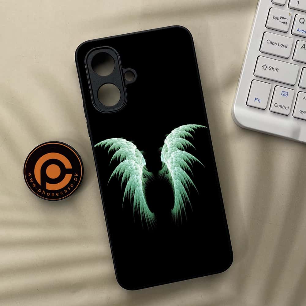 Tecno Spark Go 2 - Angel Wings Series - Premium Metal Printed soft Bumper Shock Proof Case
