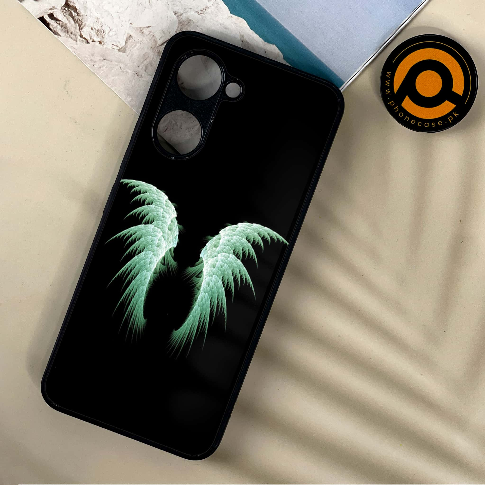 Vivo Y03 - Angel Wings Series - Premium Printed Metal soft Bumper shock Proof Case