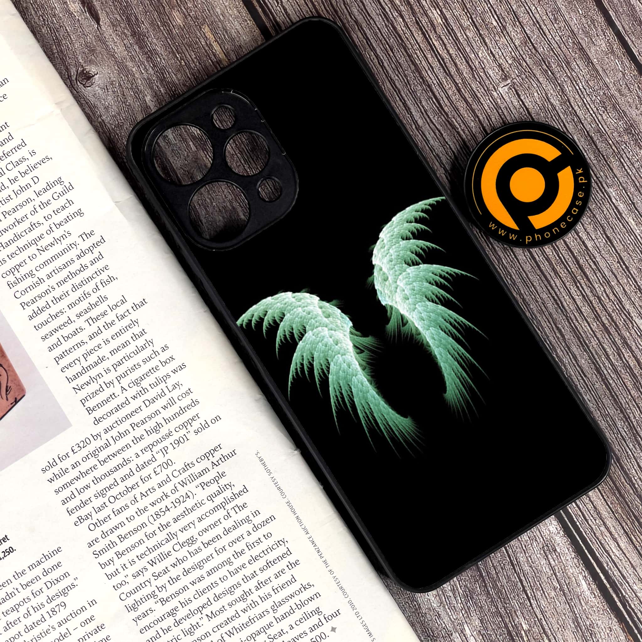 Xiaomi Redmi 12 - Angel Wings Series - Premium Printed Glass soft Bumper shock Proof Case
