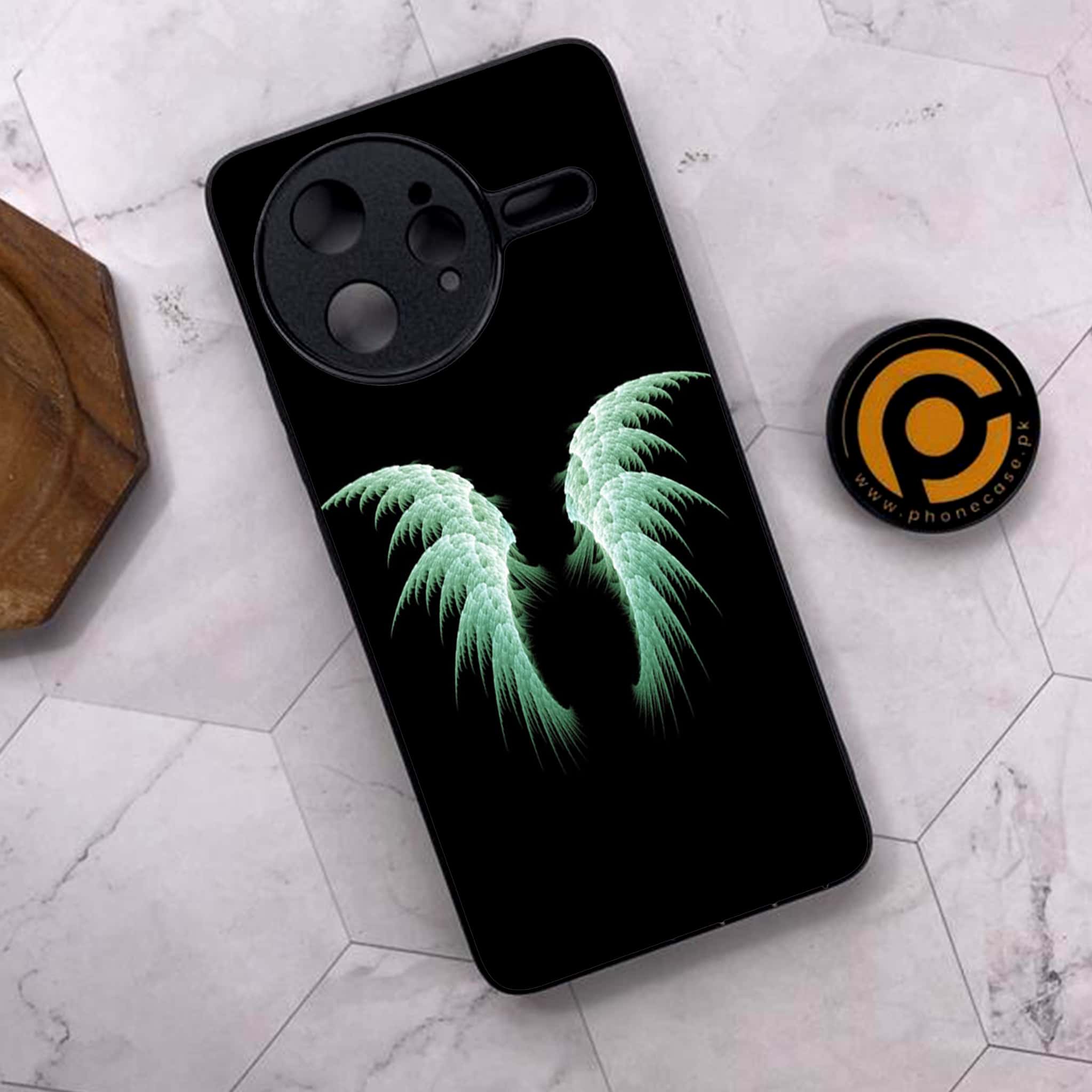 Xiaomi Poco F7 Ultra 5G - Angel Wings Series - Premium Metal Printed soft Bumper shock Proof Case