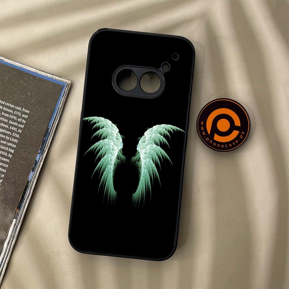 Nothing Phone (2a) - Angel Wings Series - Premium Metal Printed soft Bumper Shock Proof Case