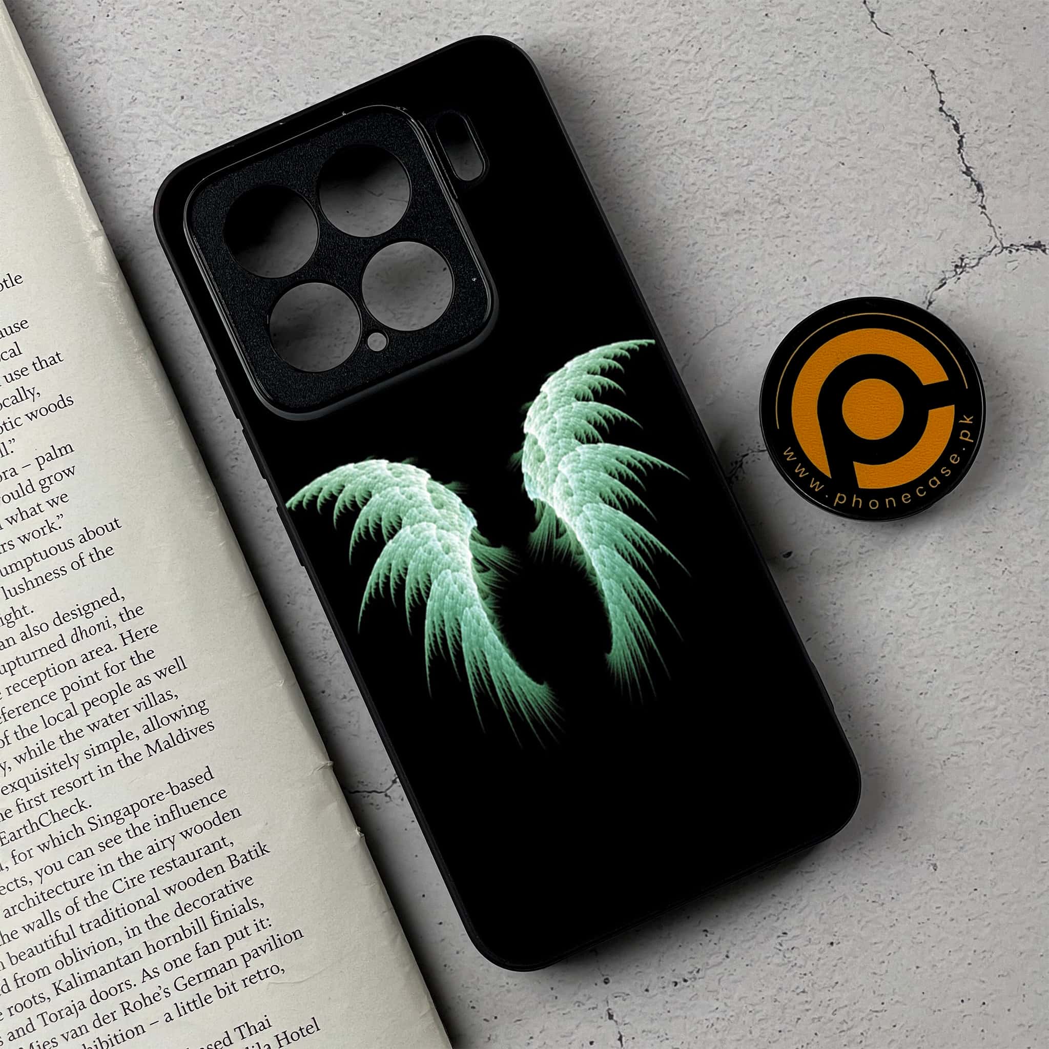 Xiaomi 15 - Angel Wings Series - Premium Metal Printed soft Bumper shock Proof Case