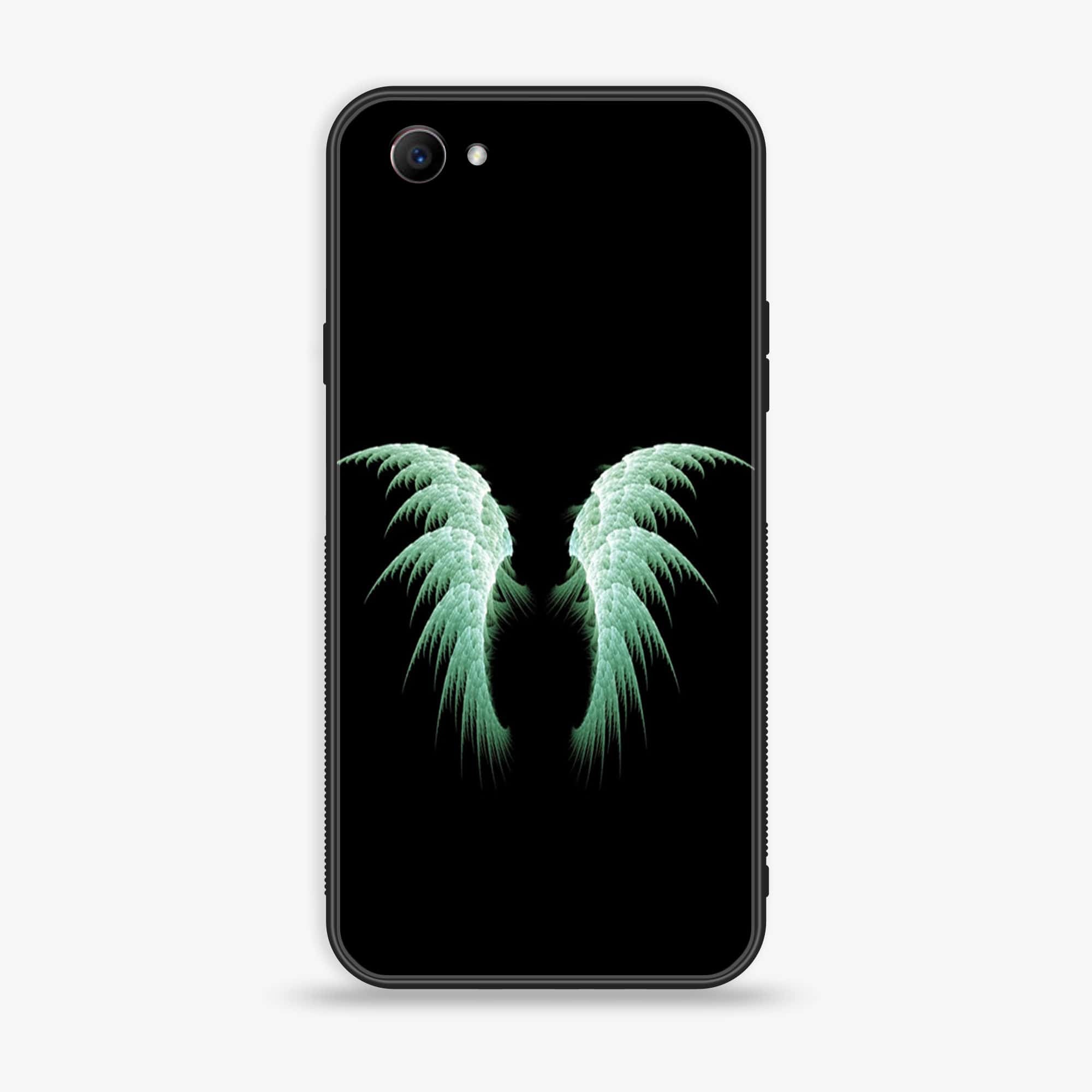 Oppo F7 Youth -  Angel Wings Series - Premium Printed Glass soft Bumper shock Proof Case