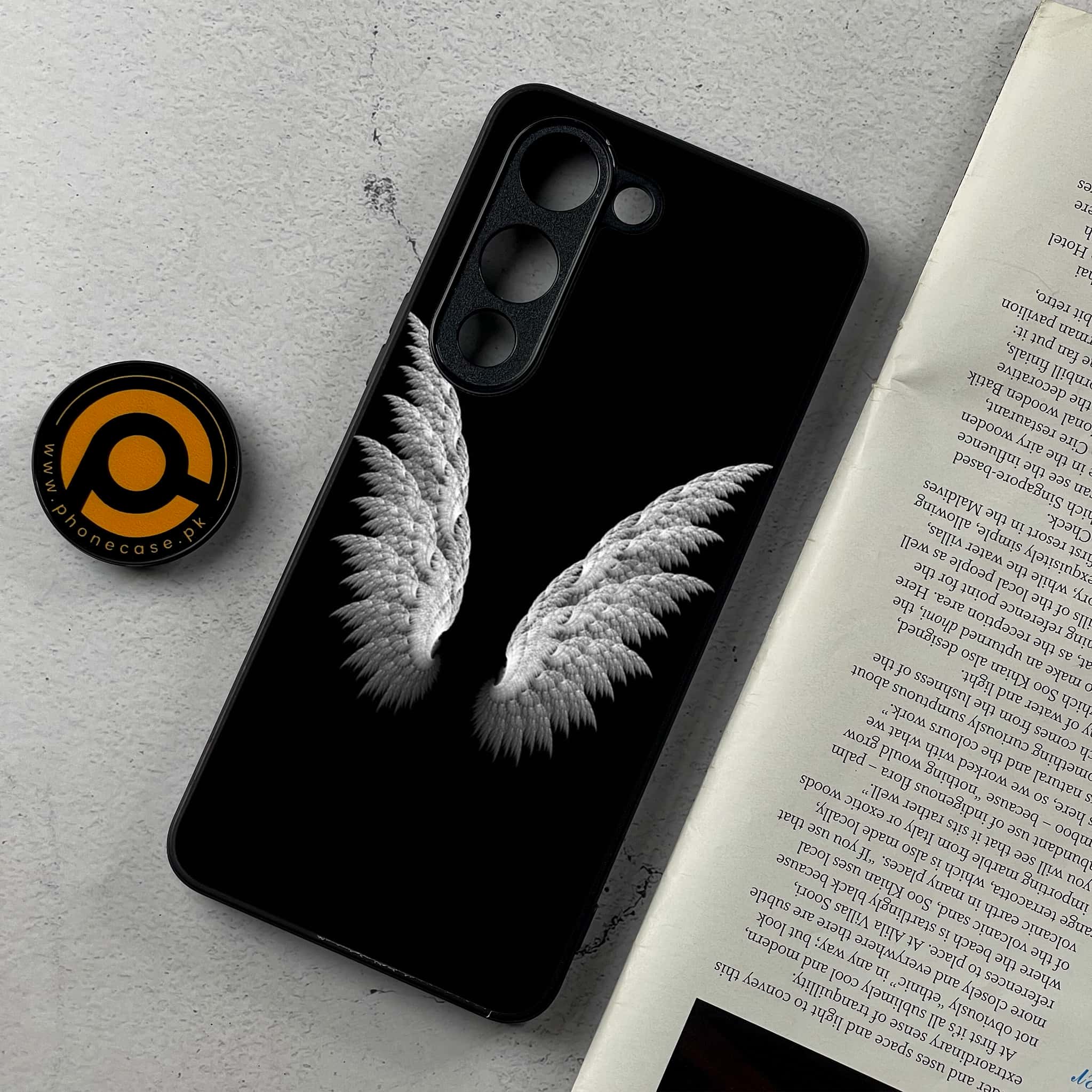 Vivo Y04 - Angel Wings Series - Premium Metal Printed Soft Bumper Shockproof Case