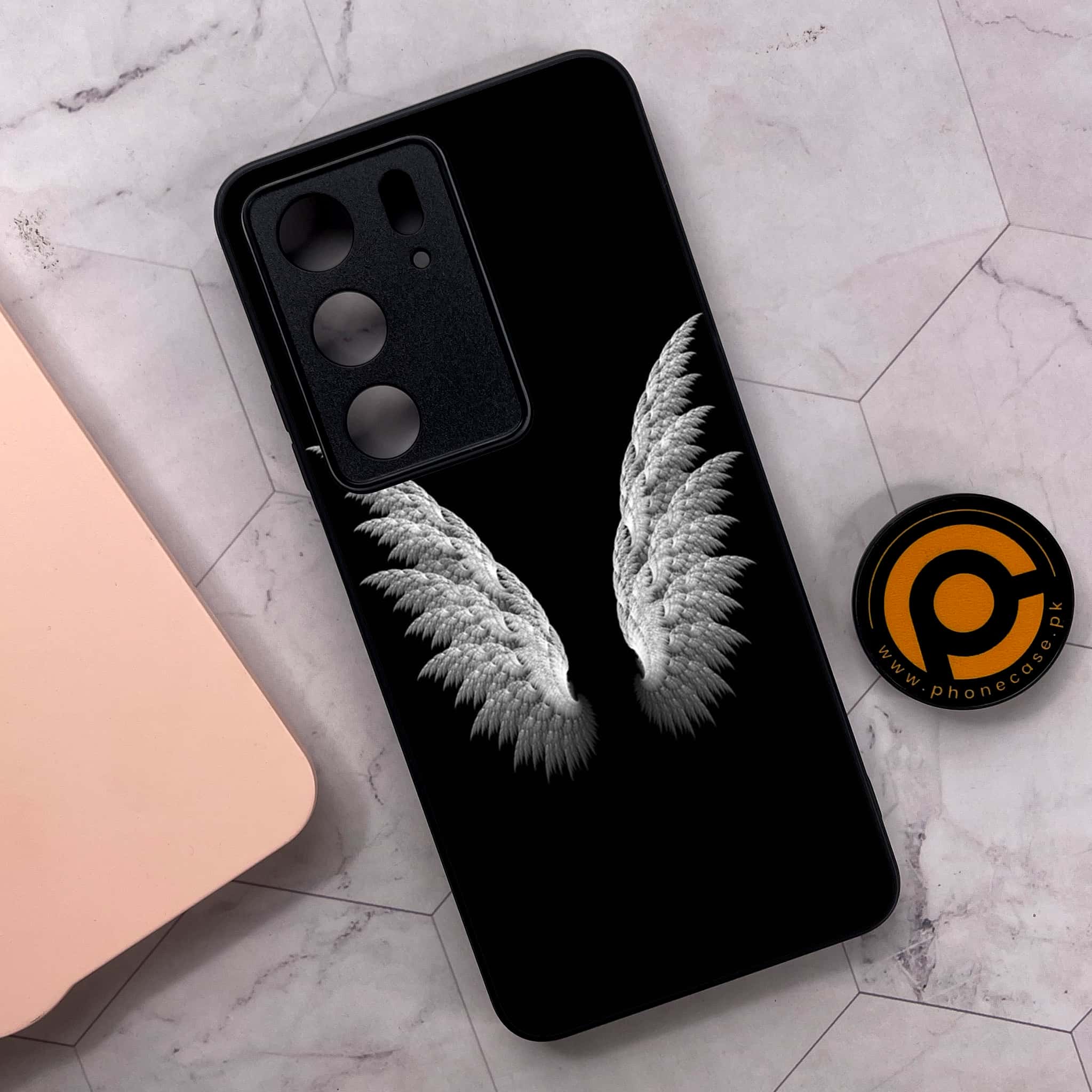 Realme C75x 4G - Angel Wings Series - Premium Metal Printed soft Bumper shock Proof Case